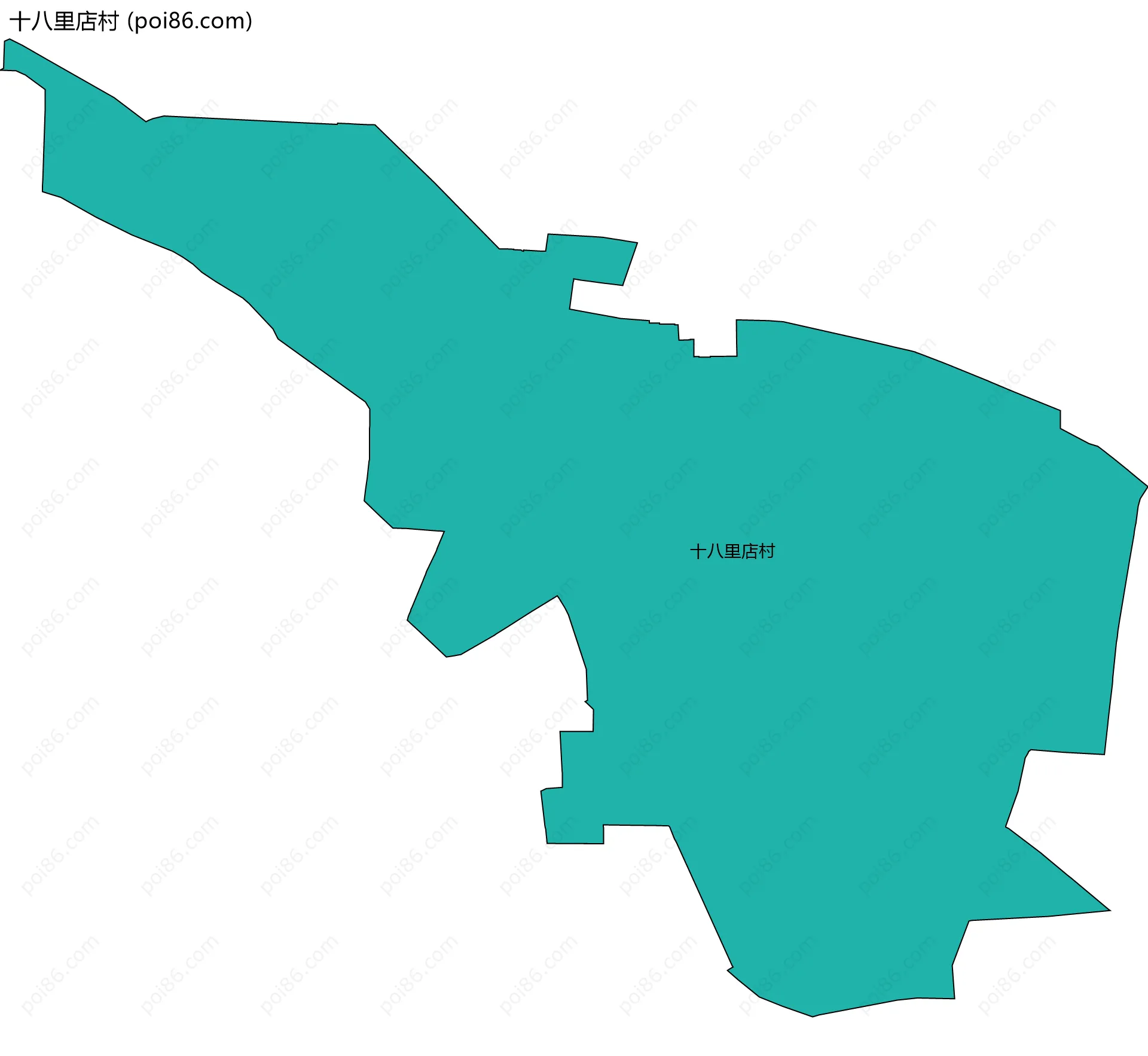 十八里店村边界地图