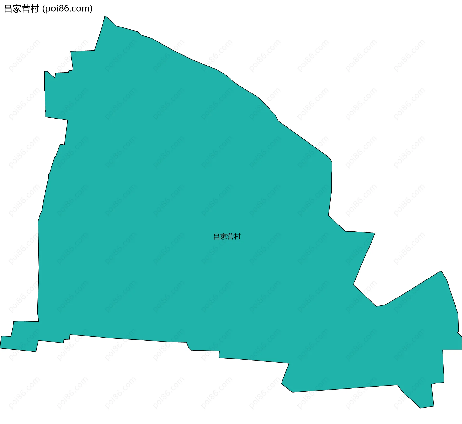 吕家营村边界地图