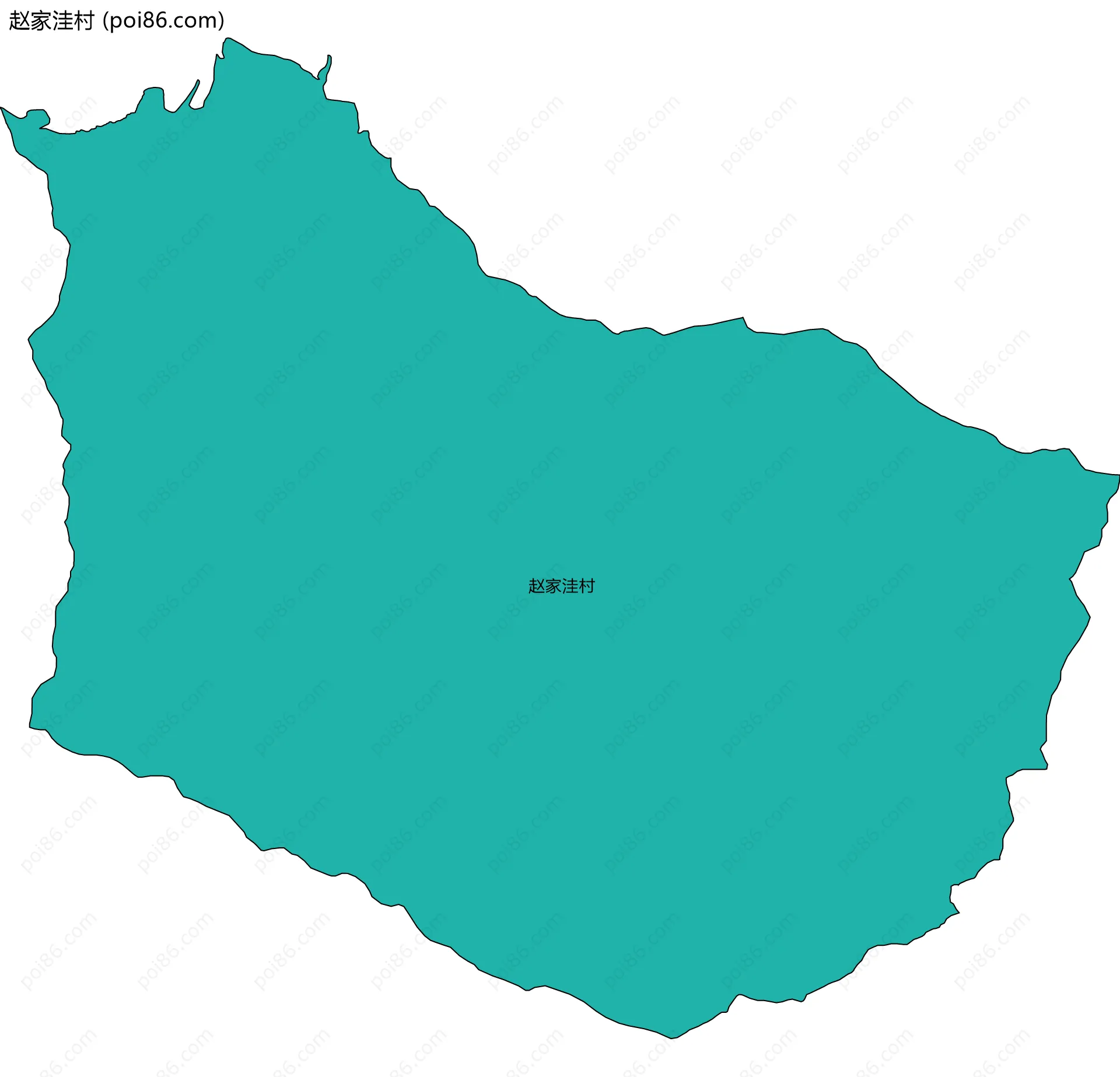 赵家洼村边界地图