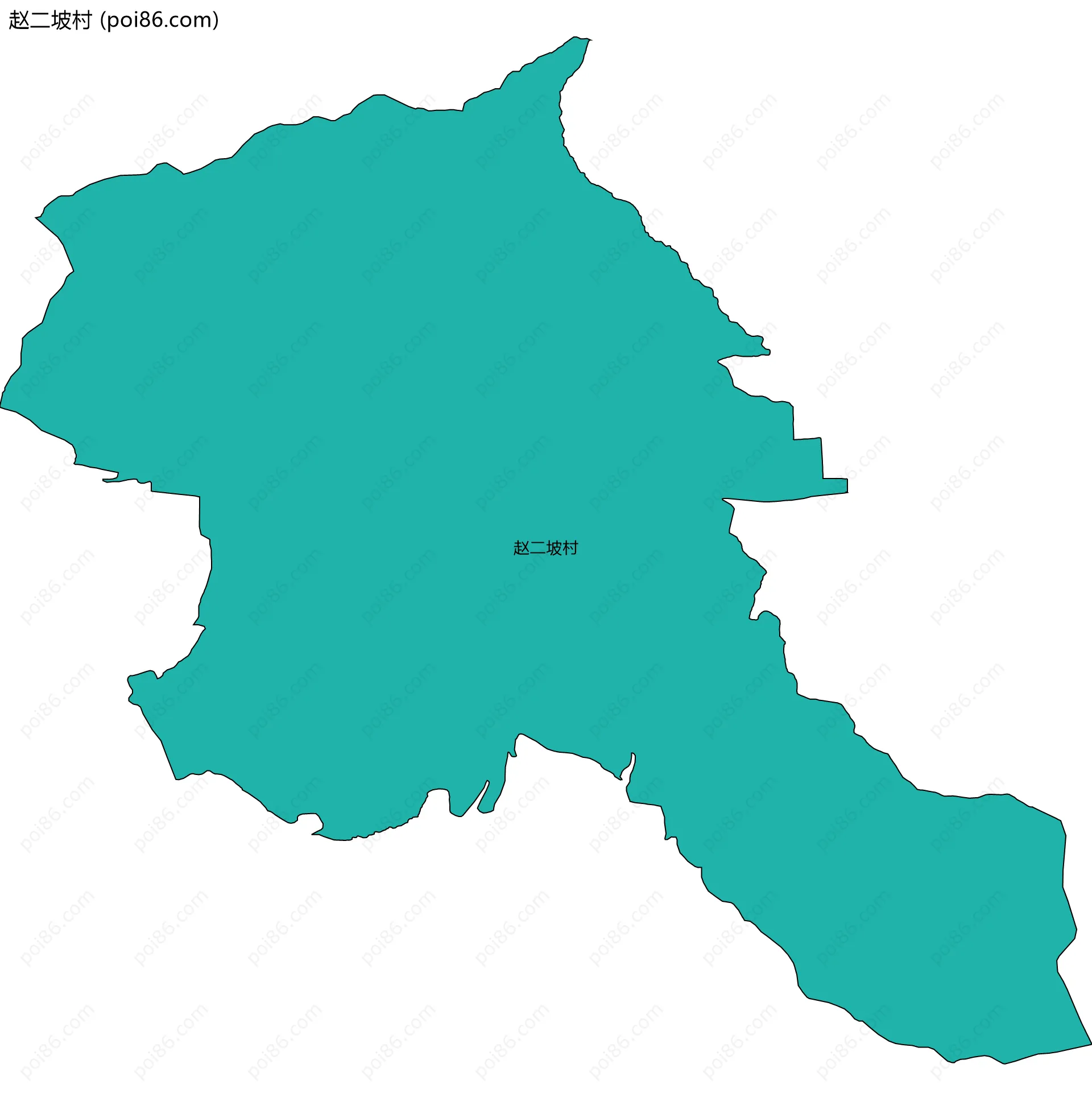 赵二坡村边界地图