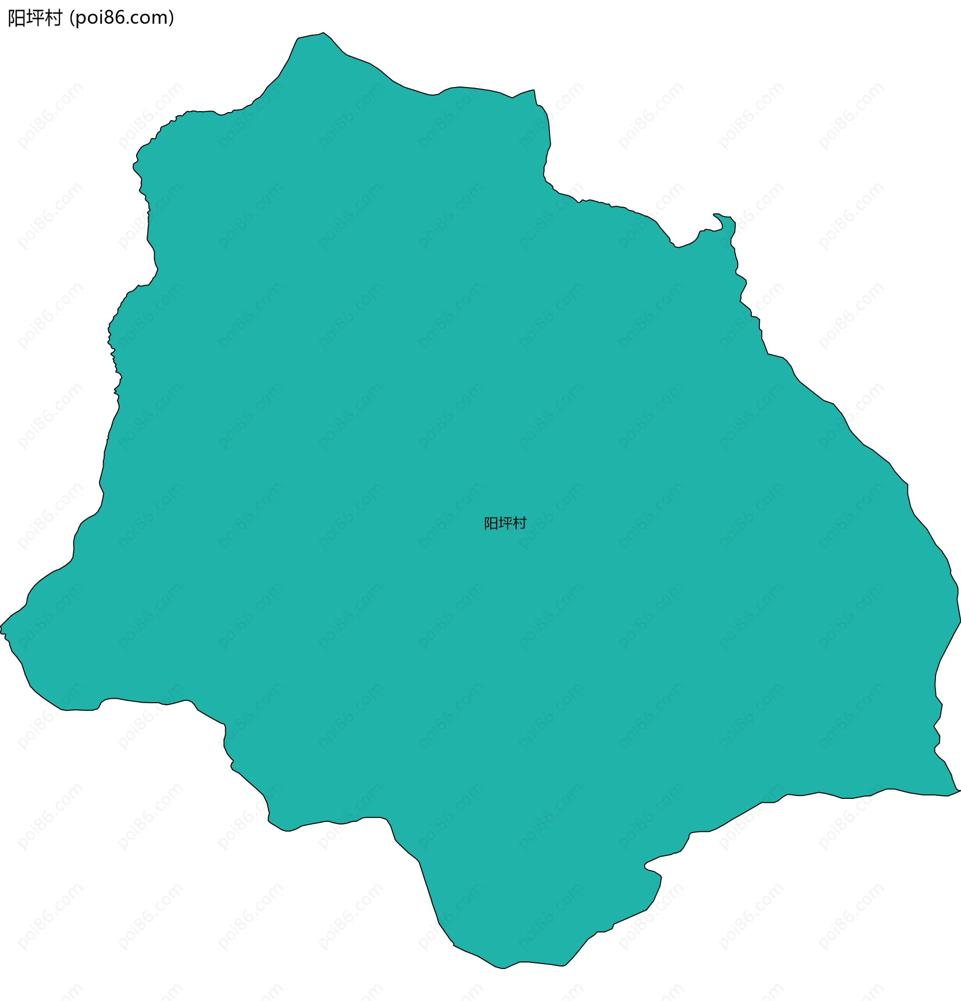 阳坪村边界地图