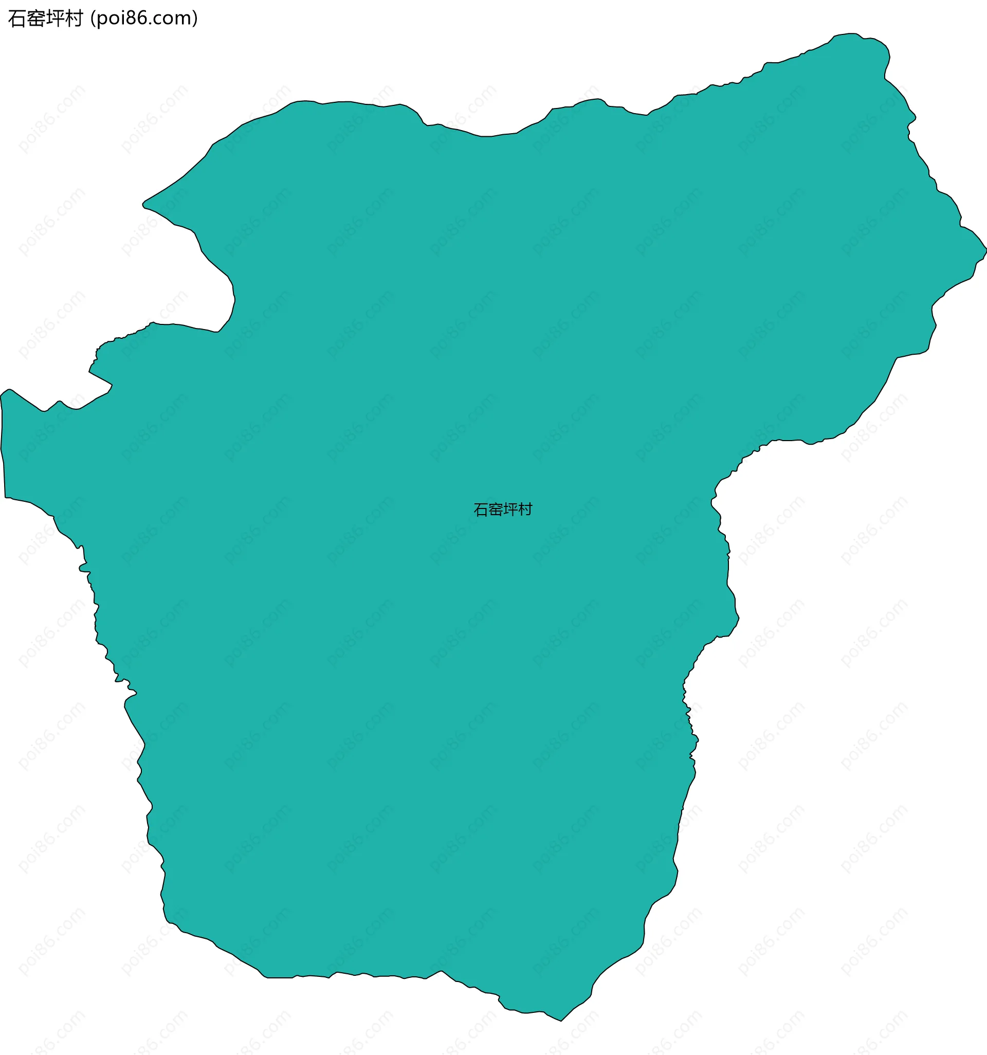 石窑坪村边界地图