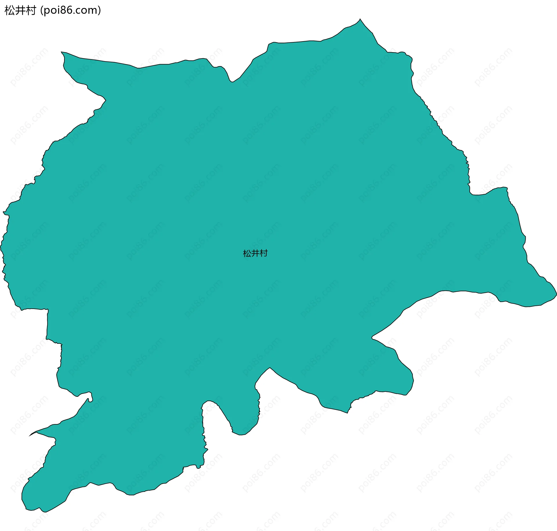 松井村边界地图