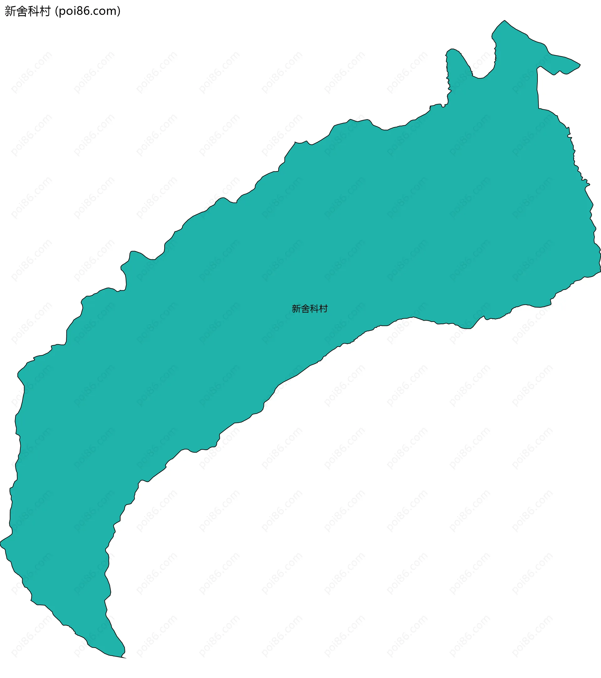 新舍科村边界地图