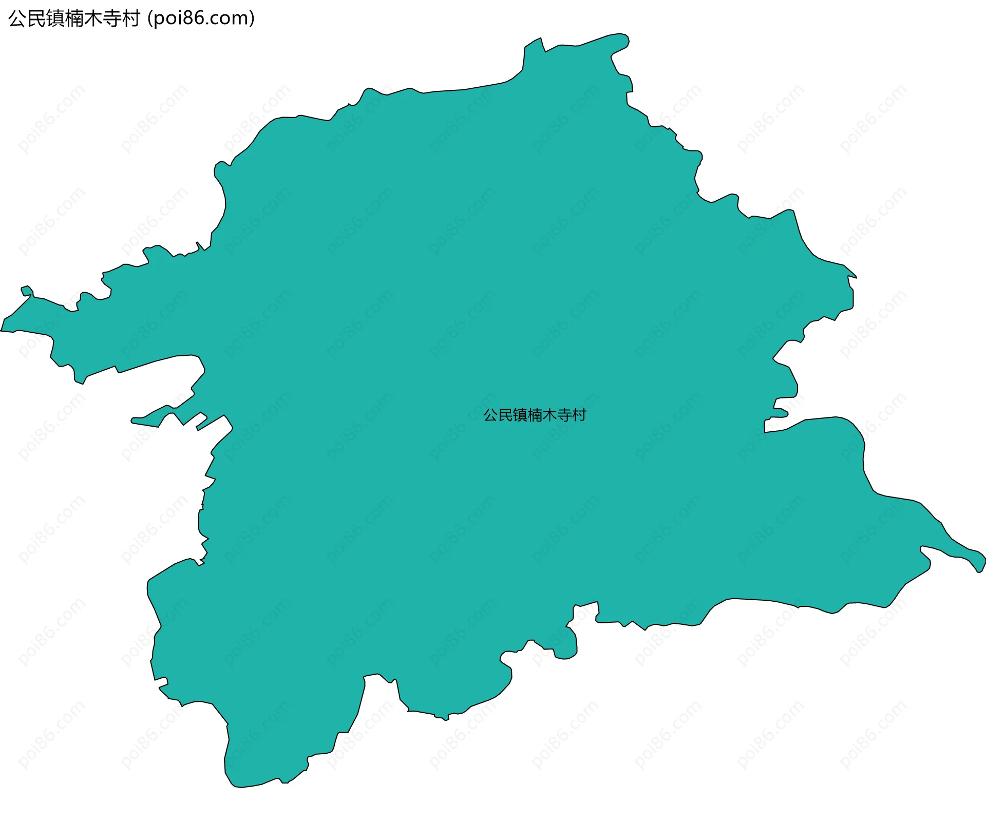 公民镇楠木寺村边界地图