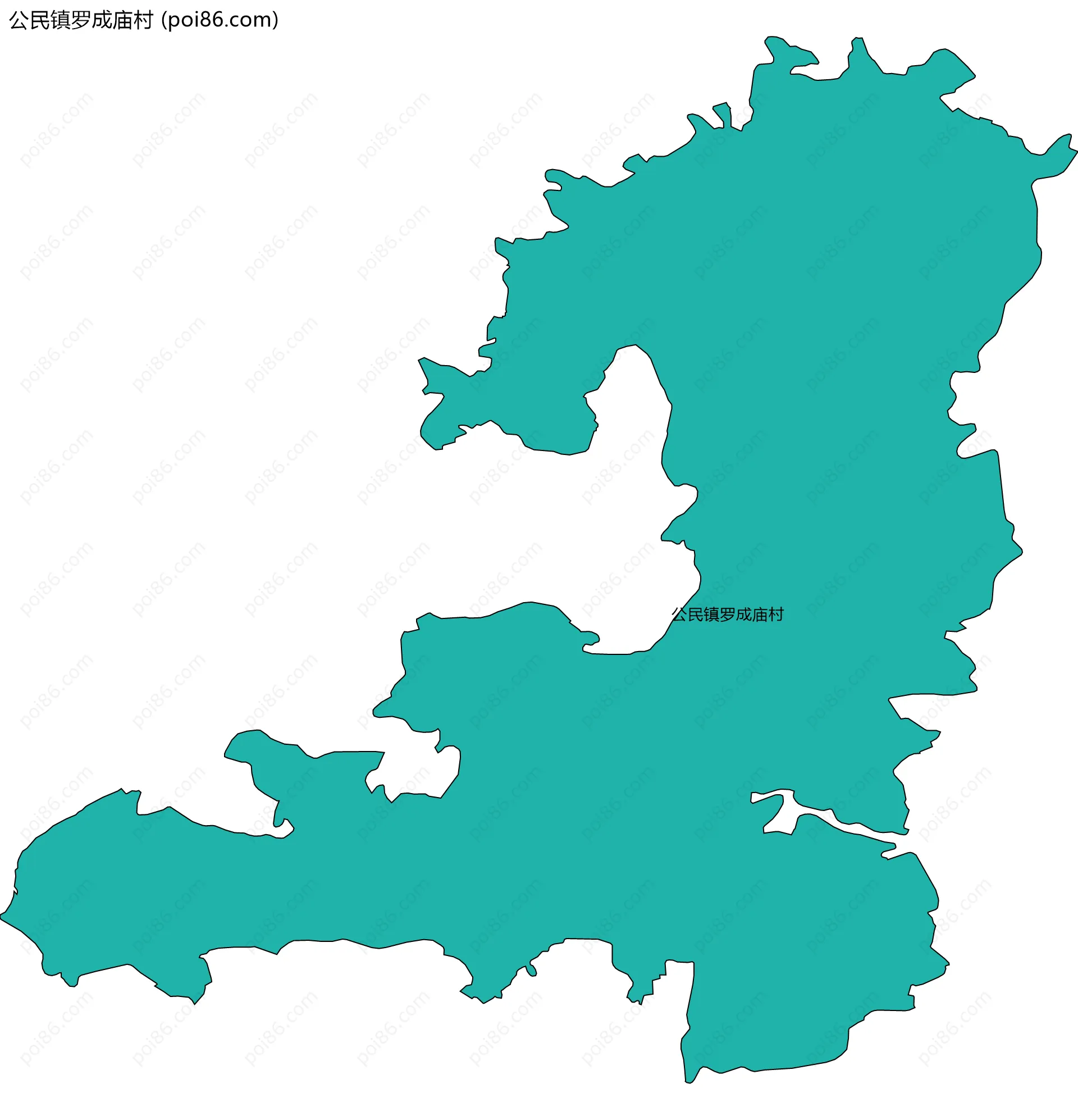 公民镇罗成庙村边界地图