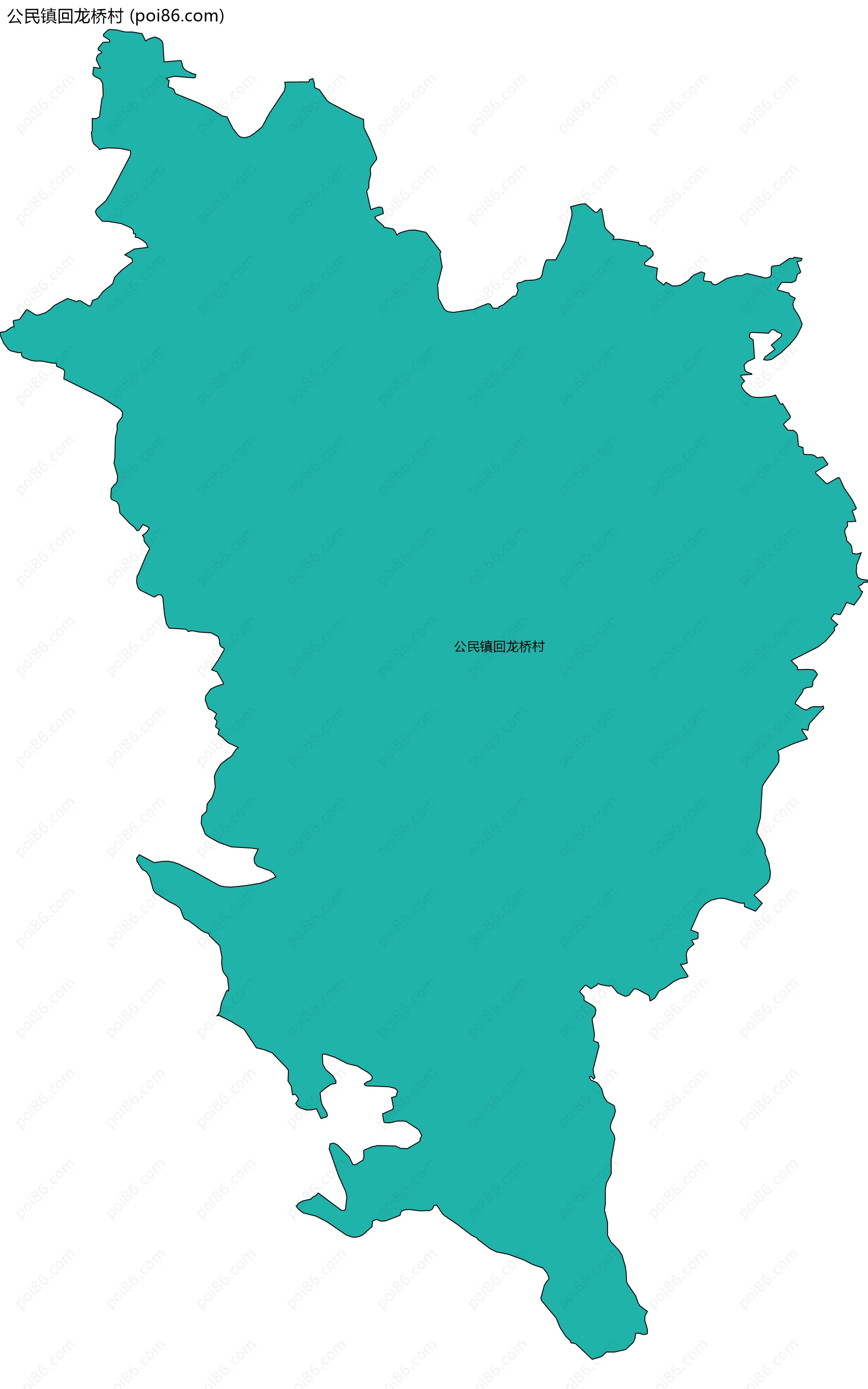 公民镇回龙桥村边界地图