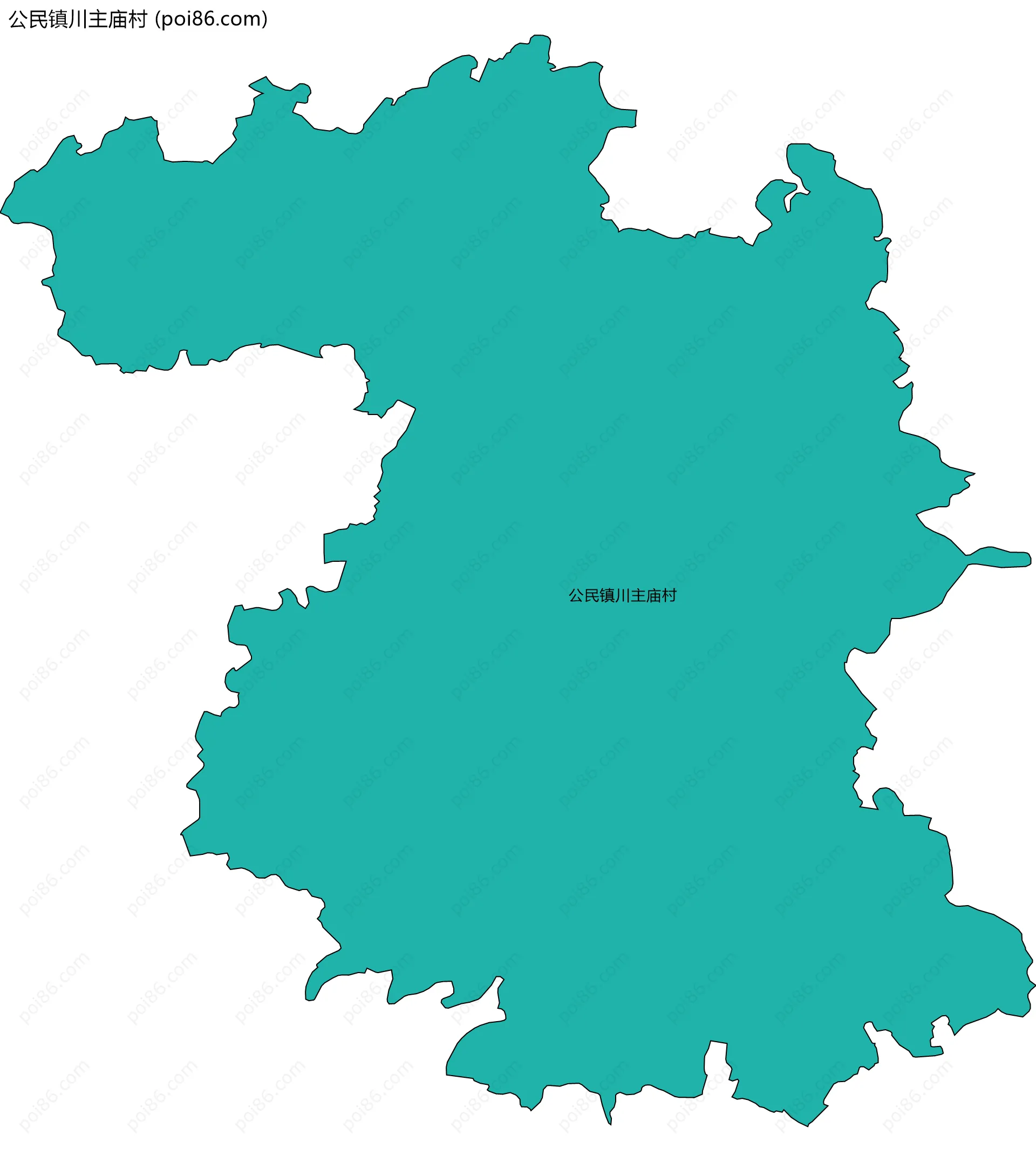 公民镇川主庙村边界地图