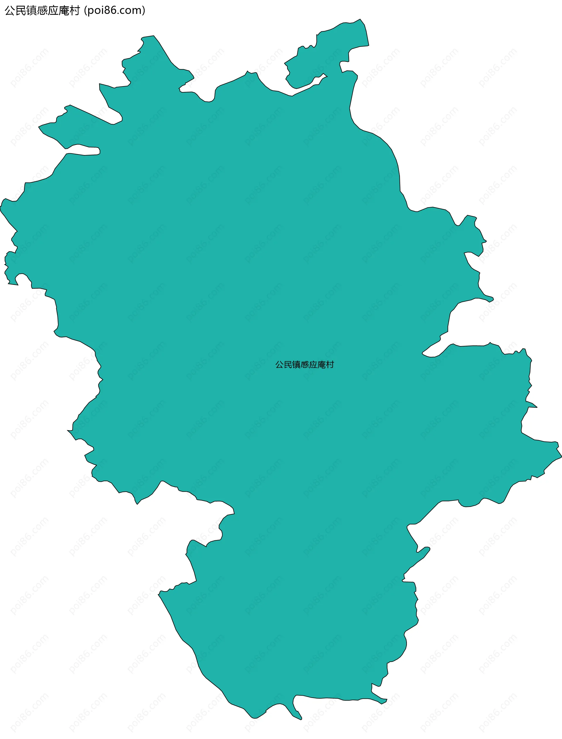 公民镇感应庵村边界地图