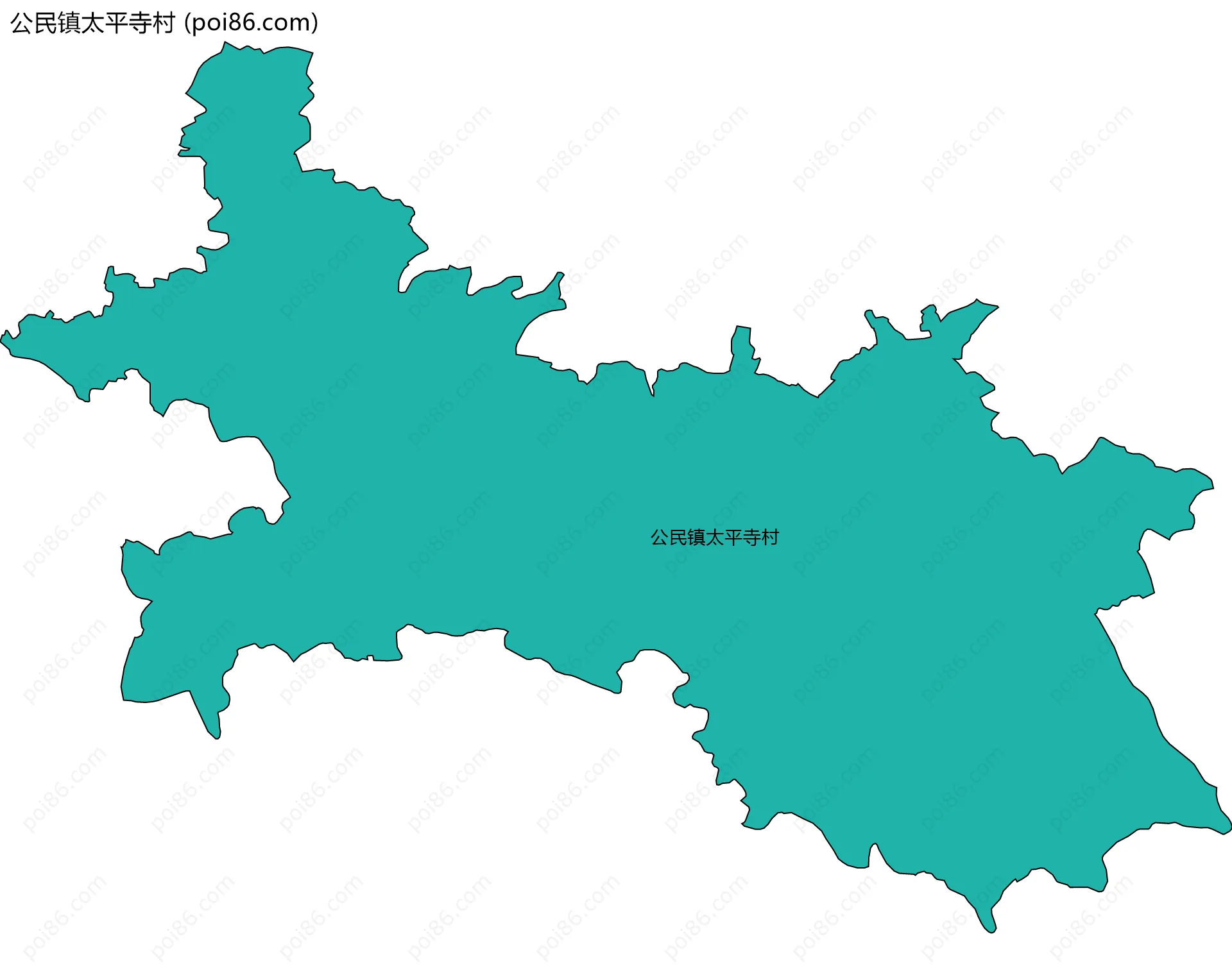 公民镇太平寺村边界地图