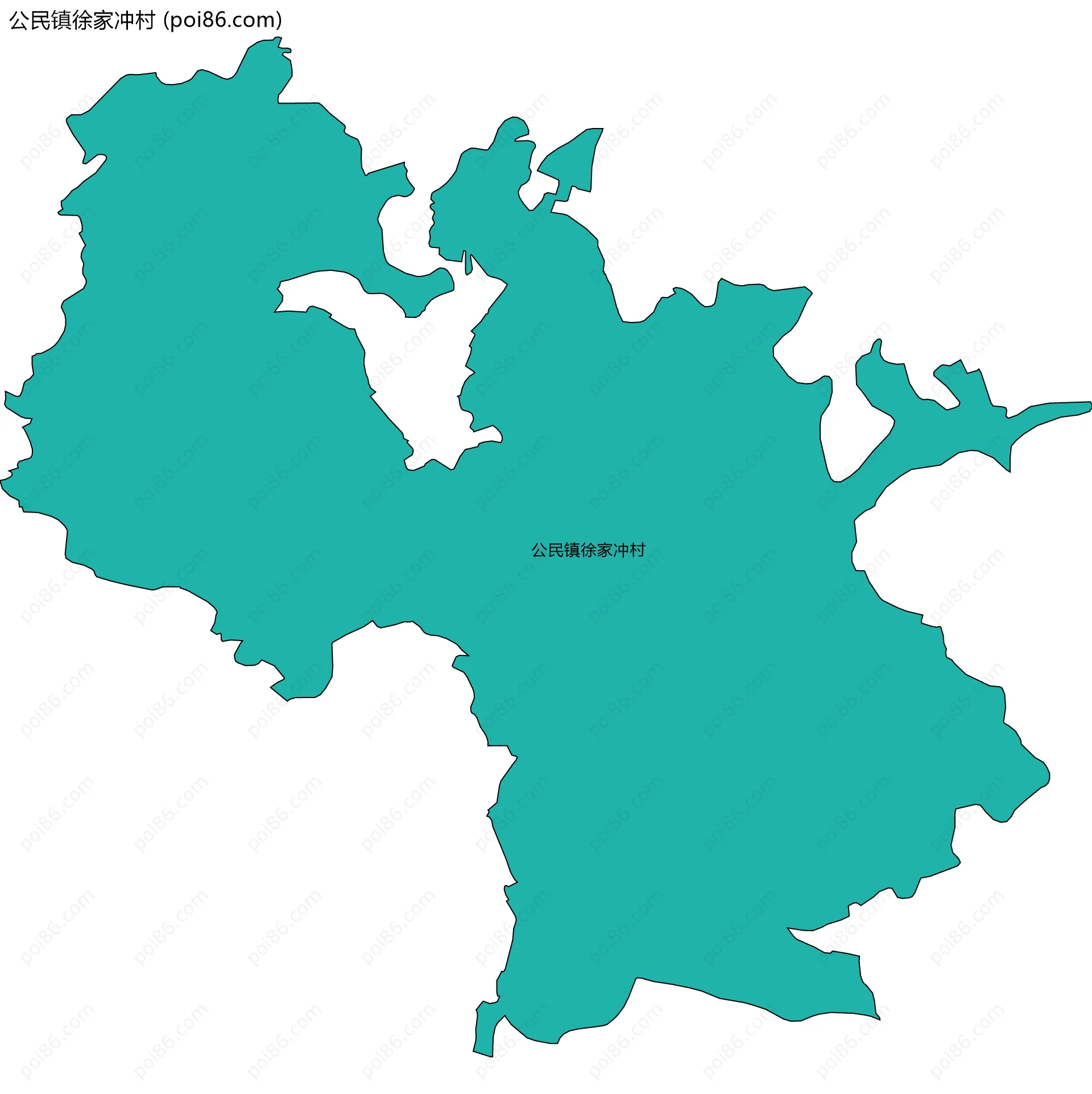 公民镇徐家冲村边界地图