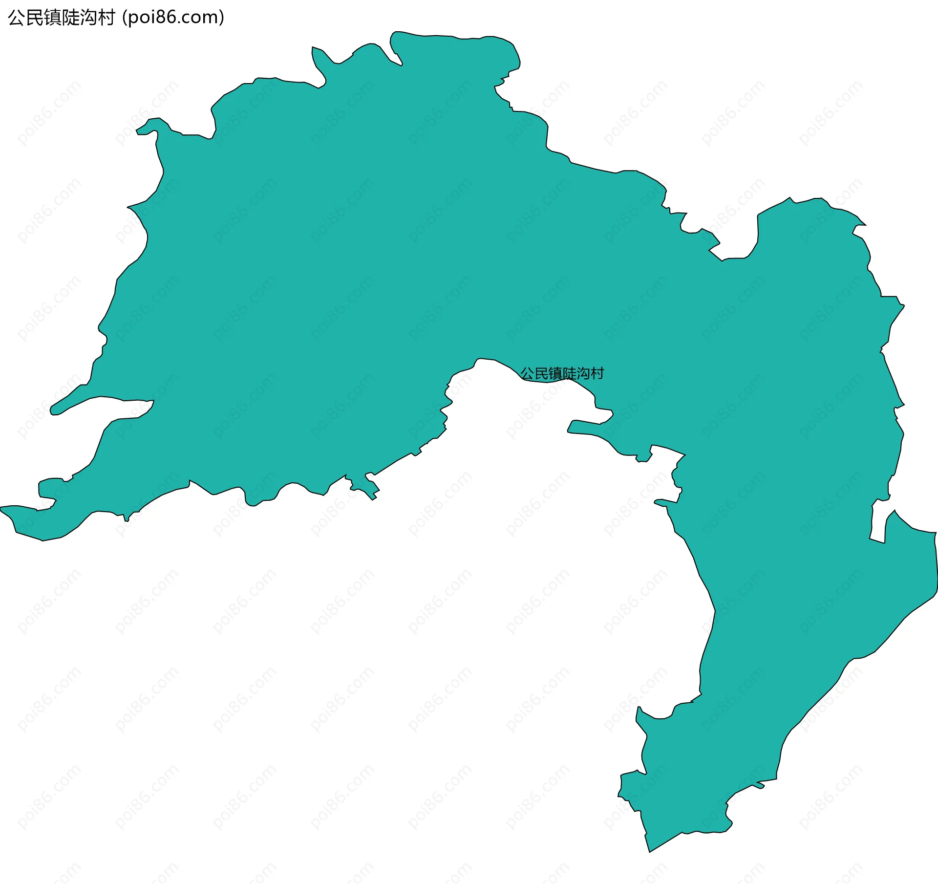 公民镇陡沟村边界地图