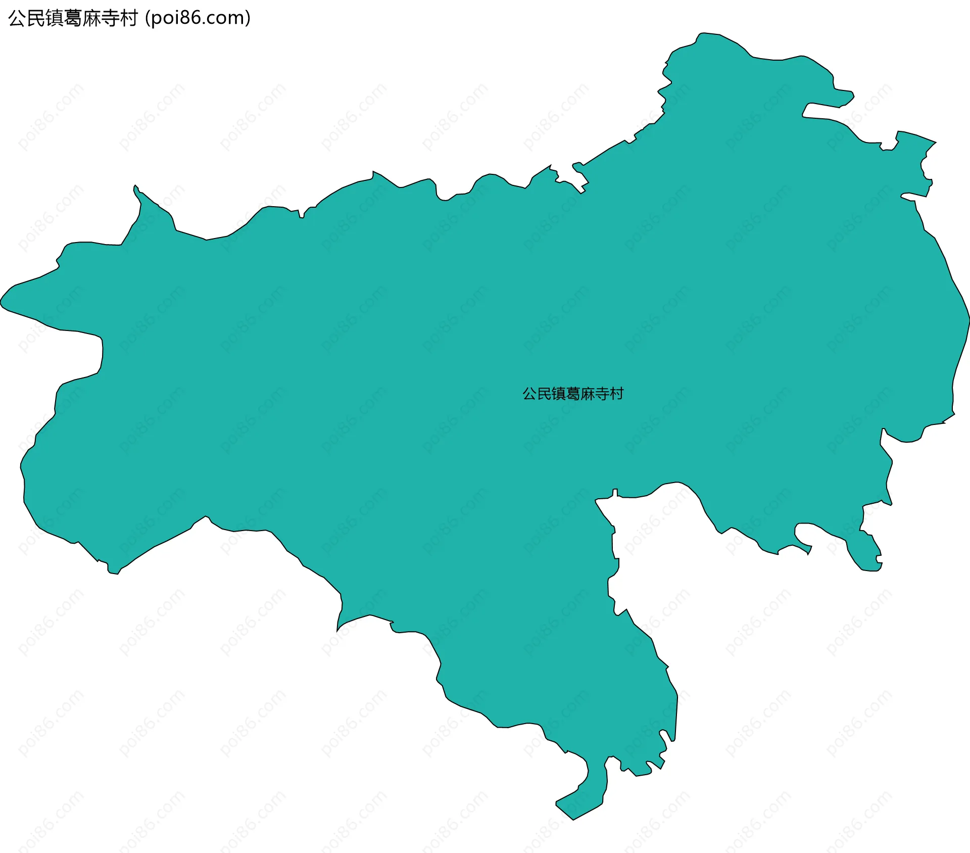 公民镇葛麻寺村边界地图