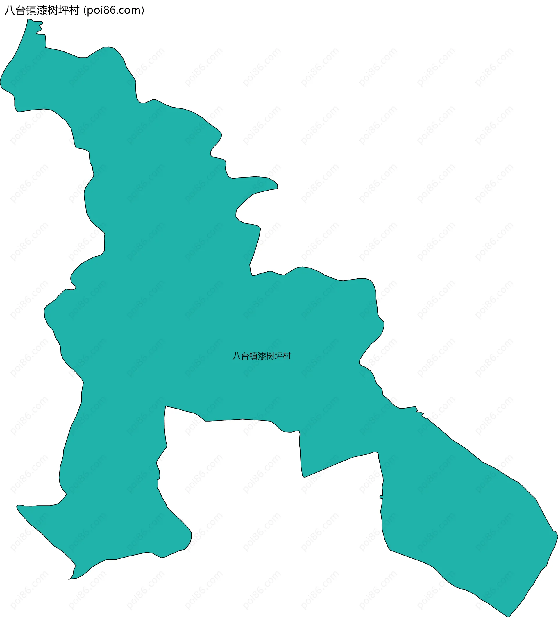 八台镇漆树坪村边界地图