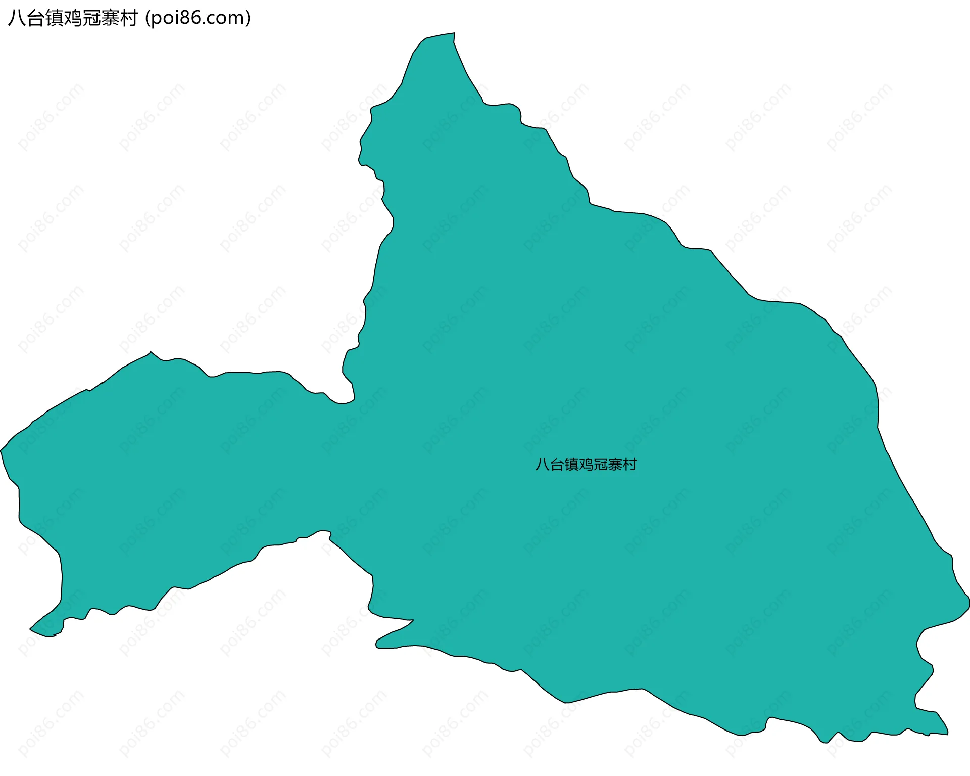 八台镇鸡冠寨村边界地图