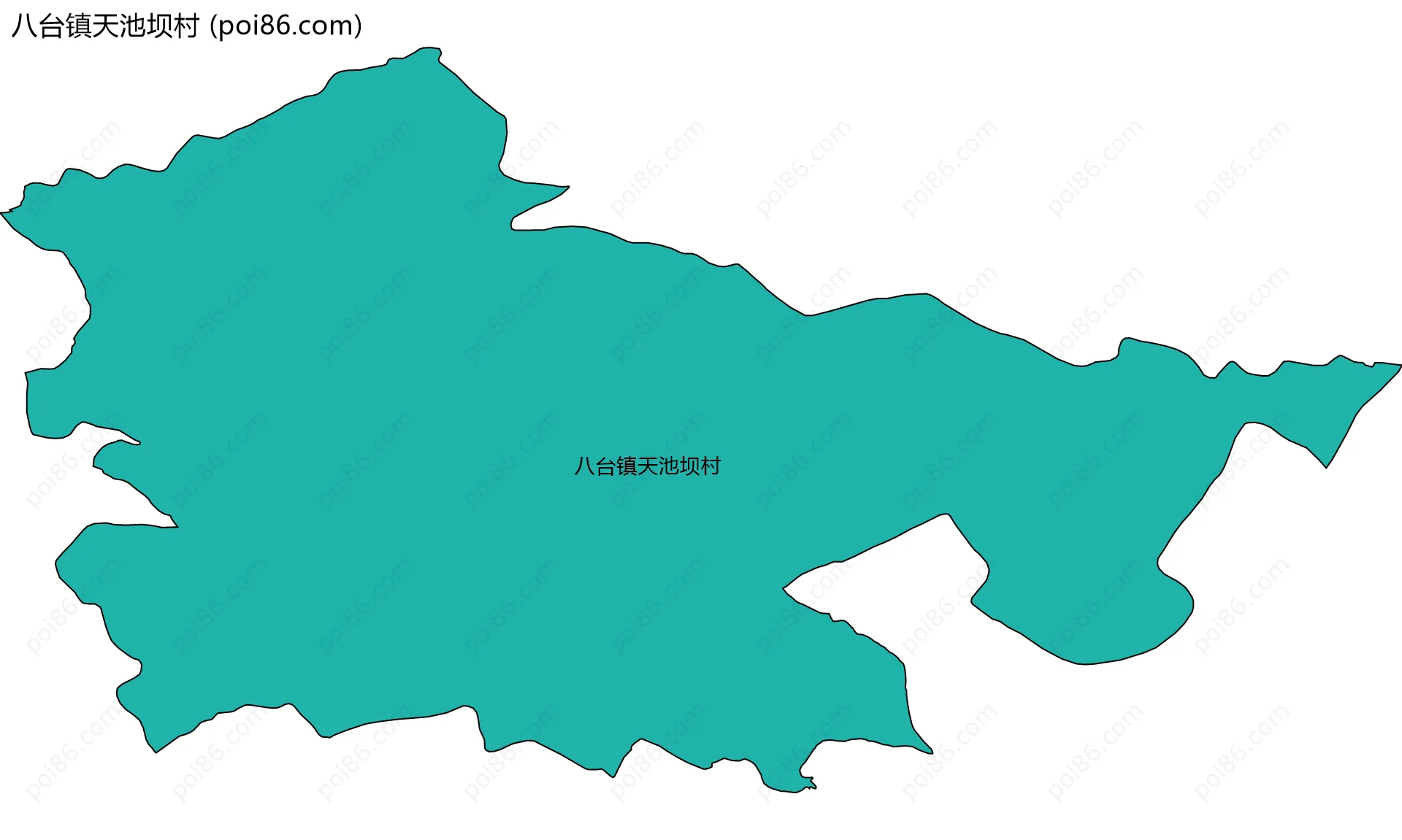 八台镇天池坝村边界地图