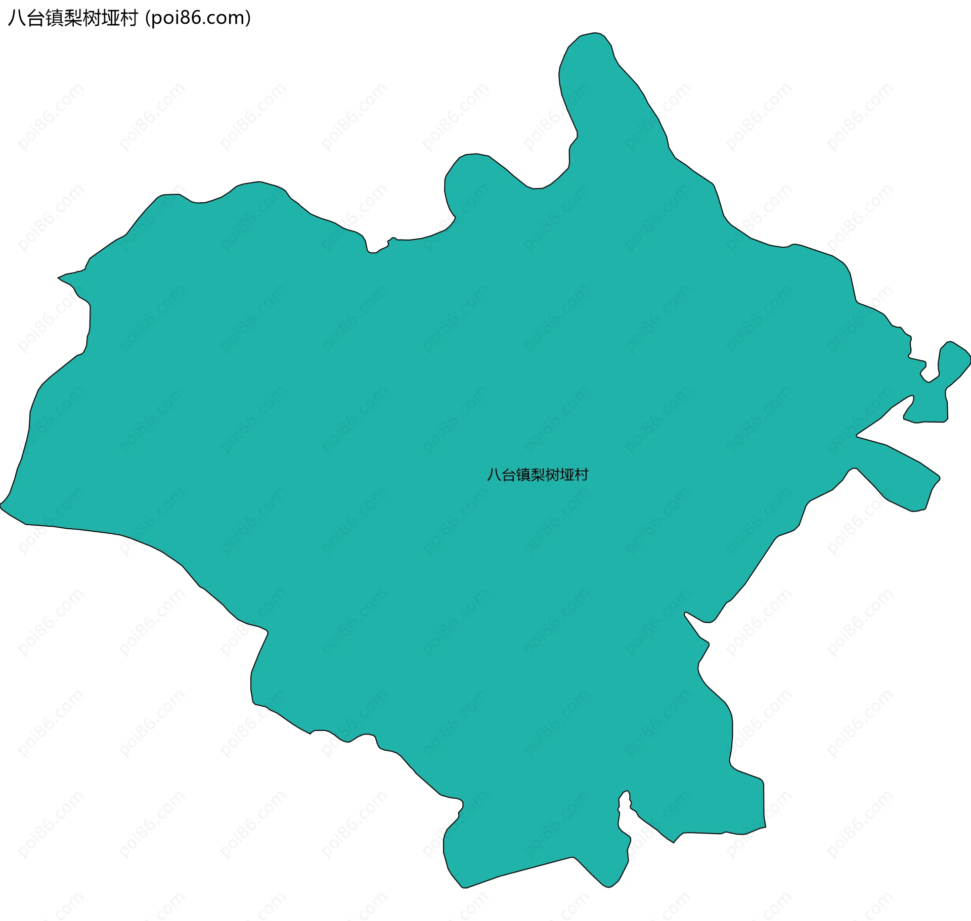 八台镇梨树垭村边界地图