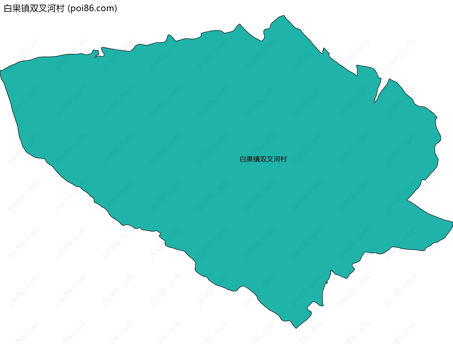 白果镇双叉河村边界地图