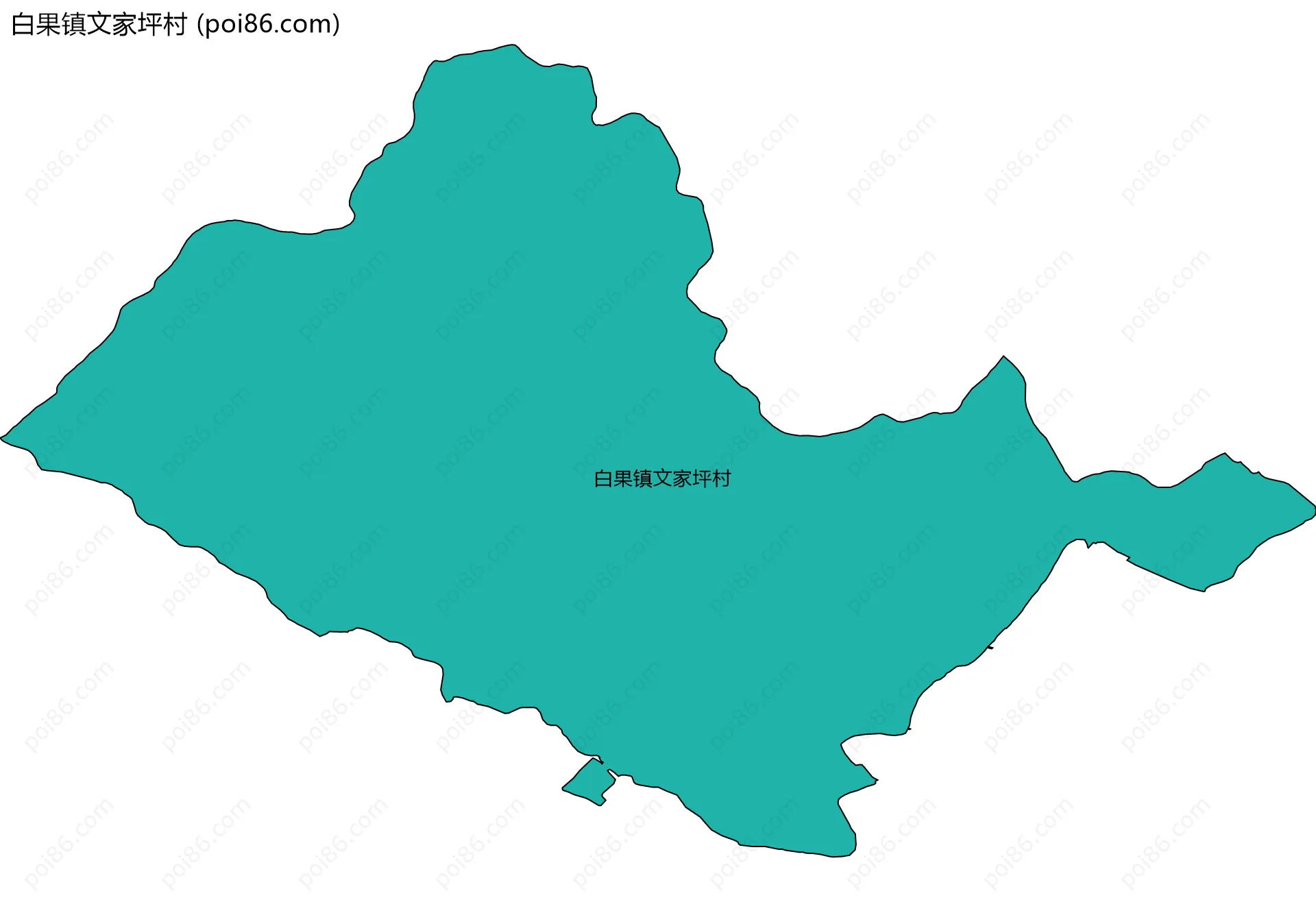 白果镇文家坪村边界地图