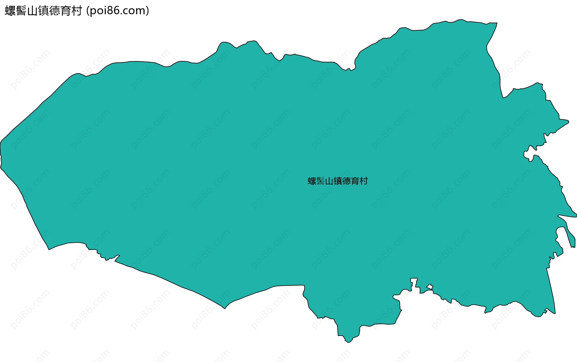 螺髻山镇德育村边界地图