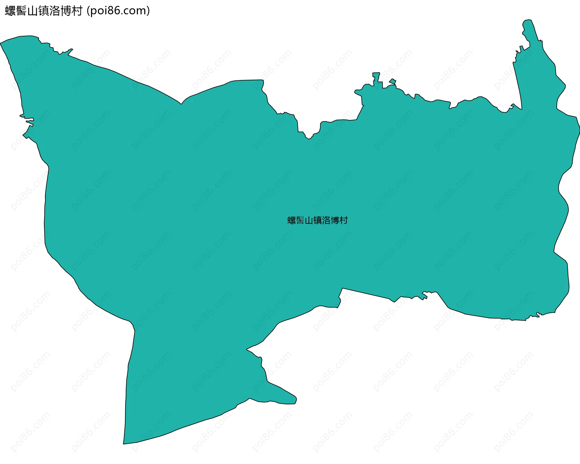 螺髻山镇洛博村边界地图