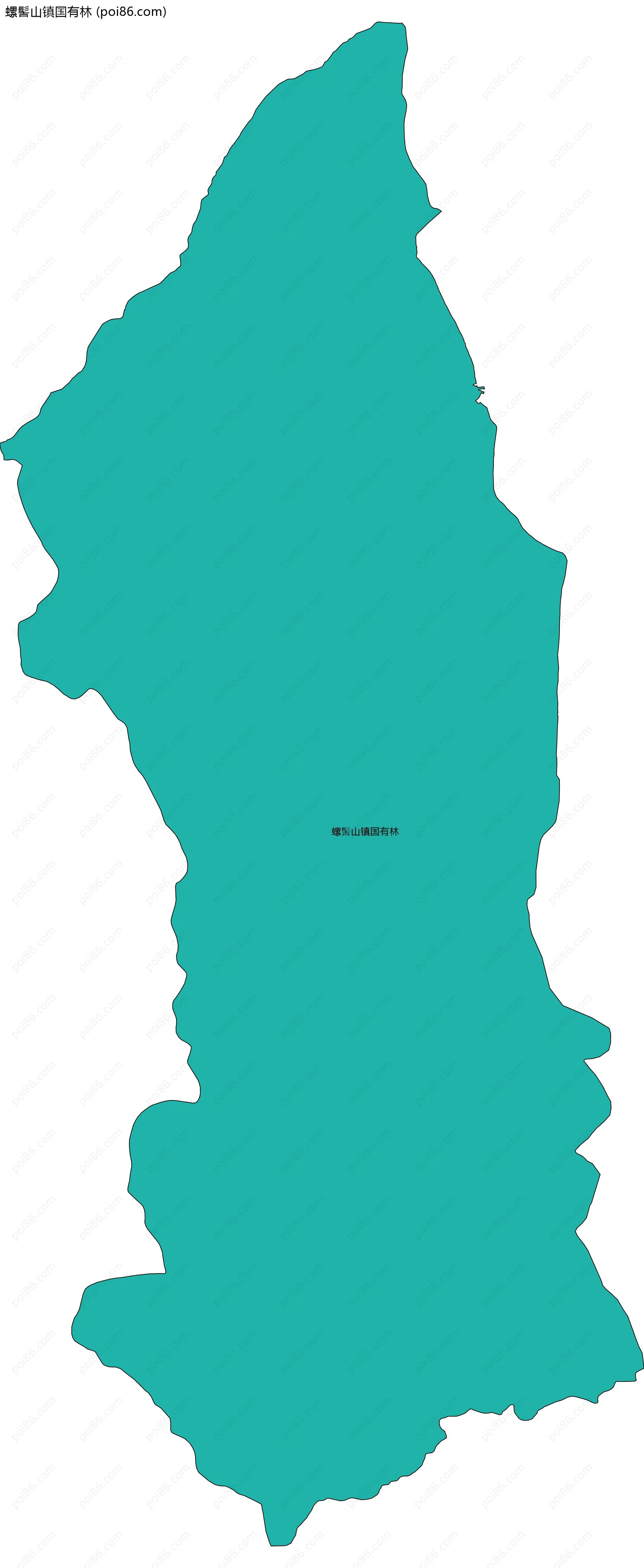 螺髻山镇国有林边界地图
