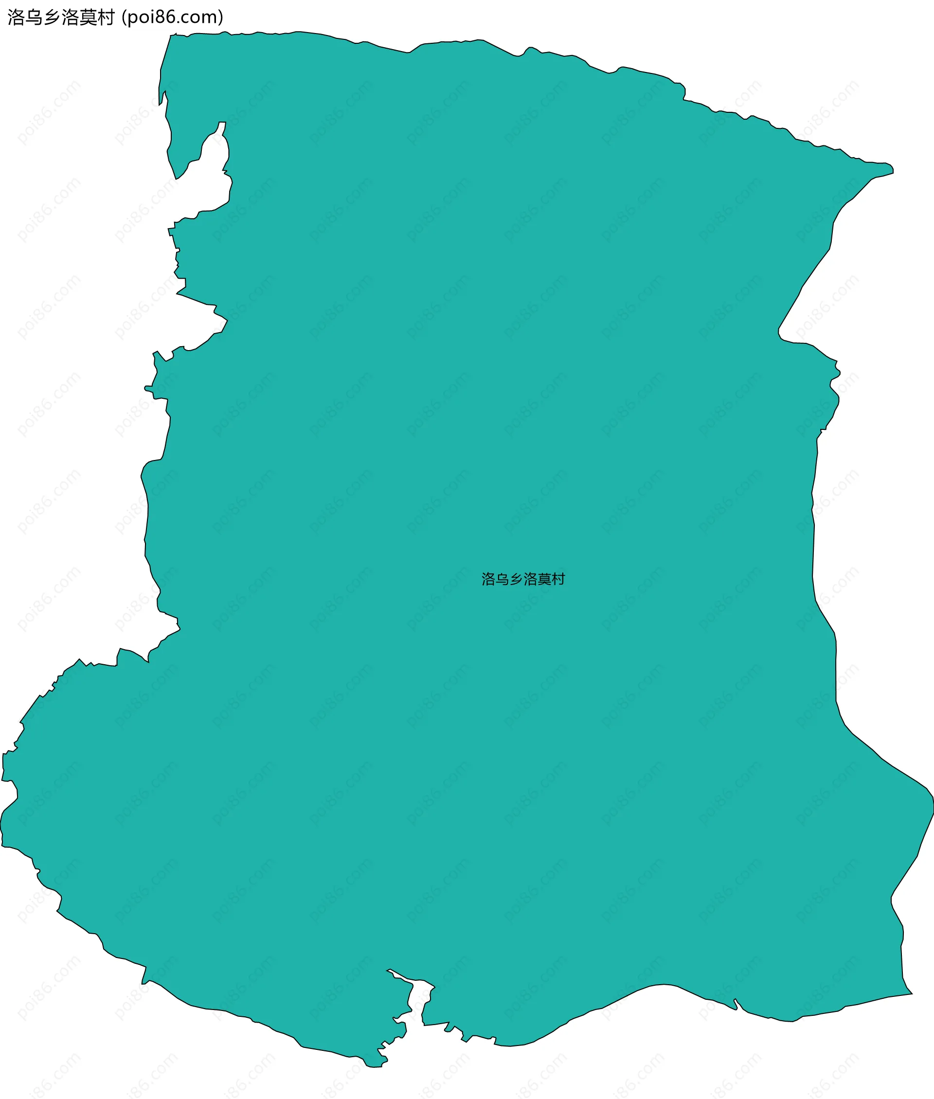 洛乌乡洛莫村边界地图