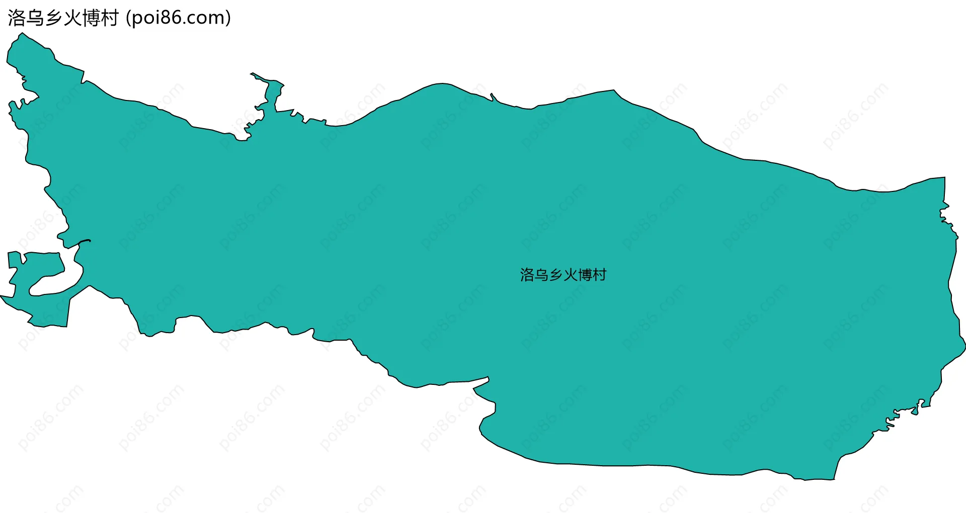 洛乌乡火博村边界地图