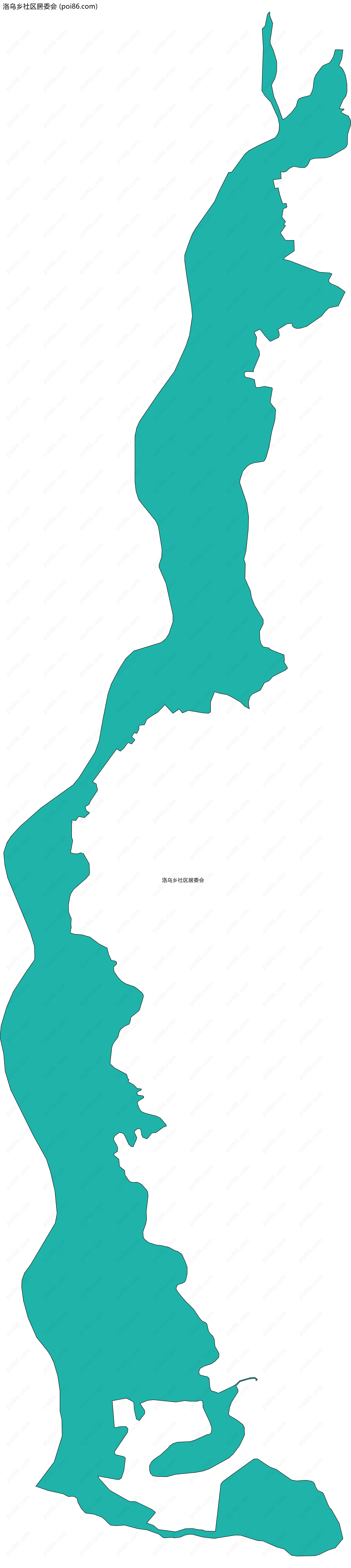 洛乌乡社区居委会边界地图