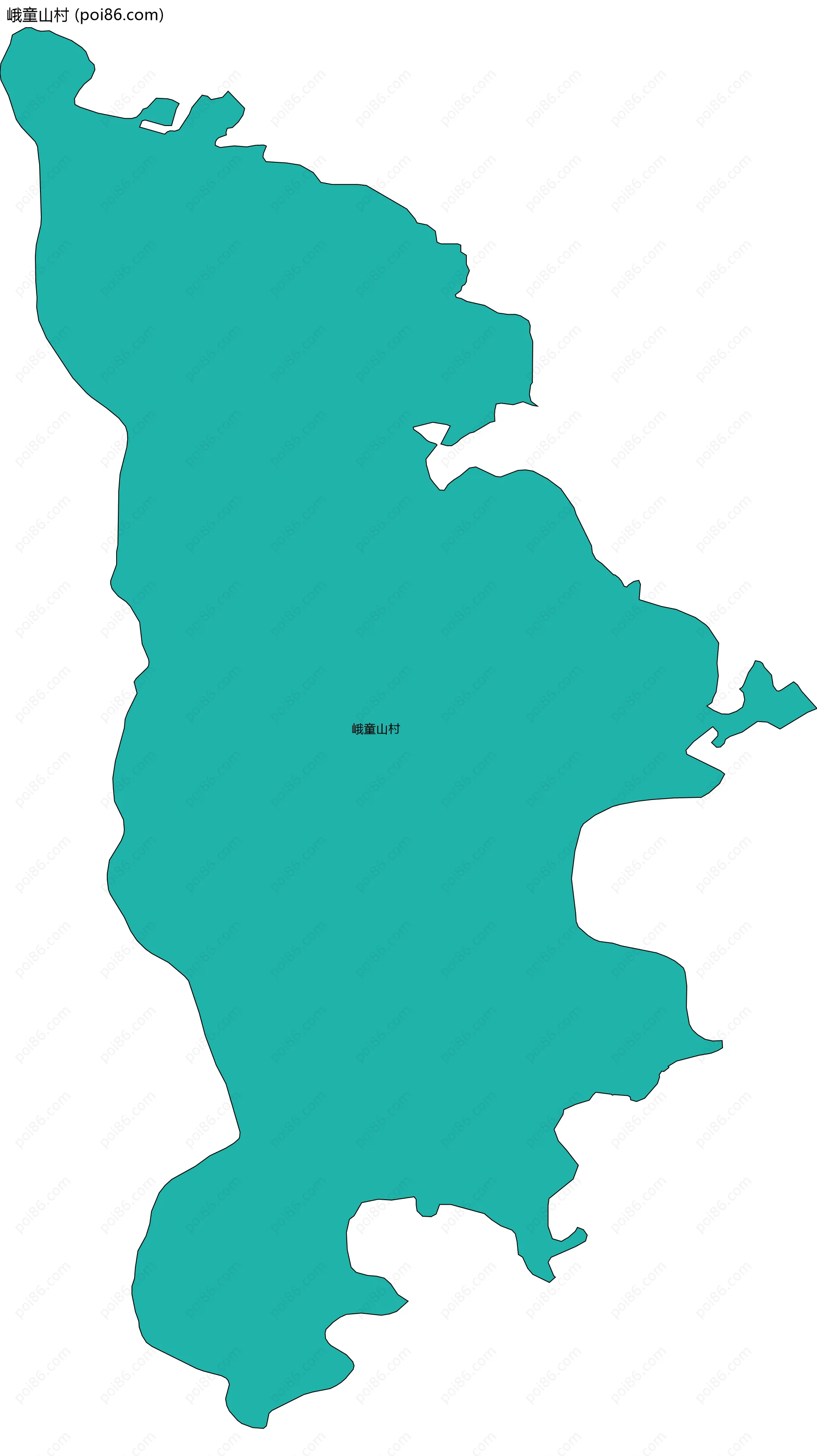 峨童山村边界地图