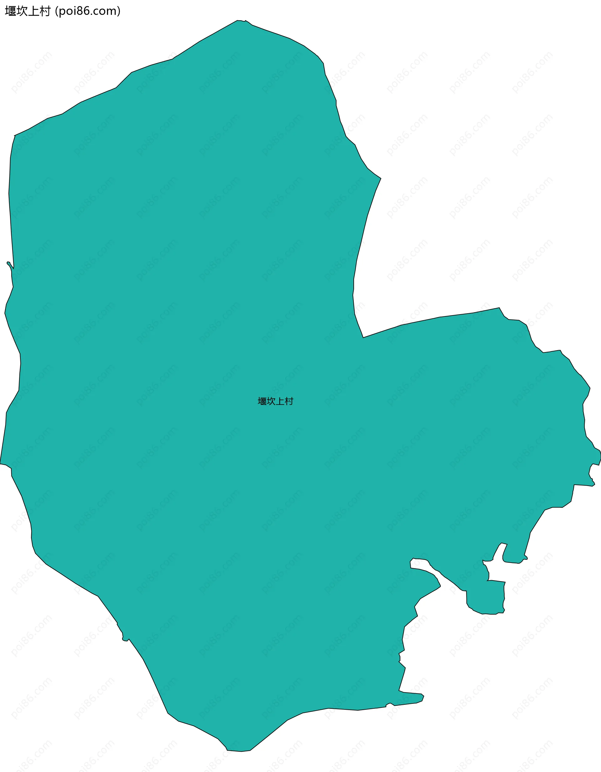 堰坎上村边界地图