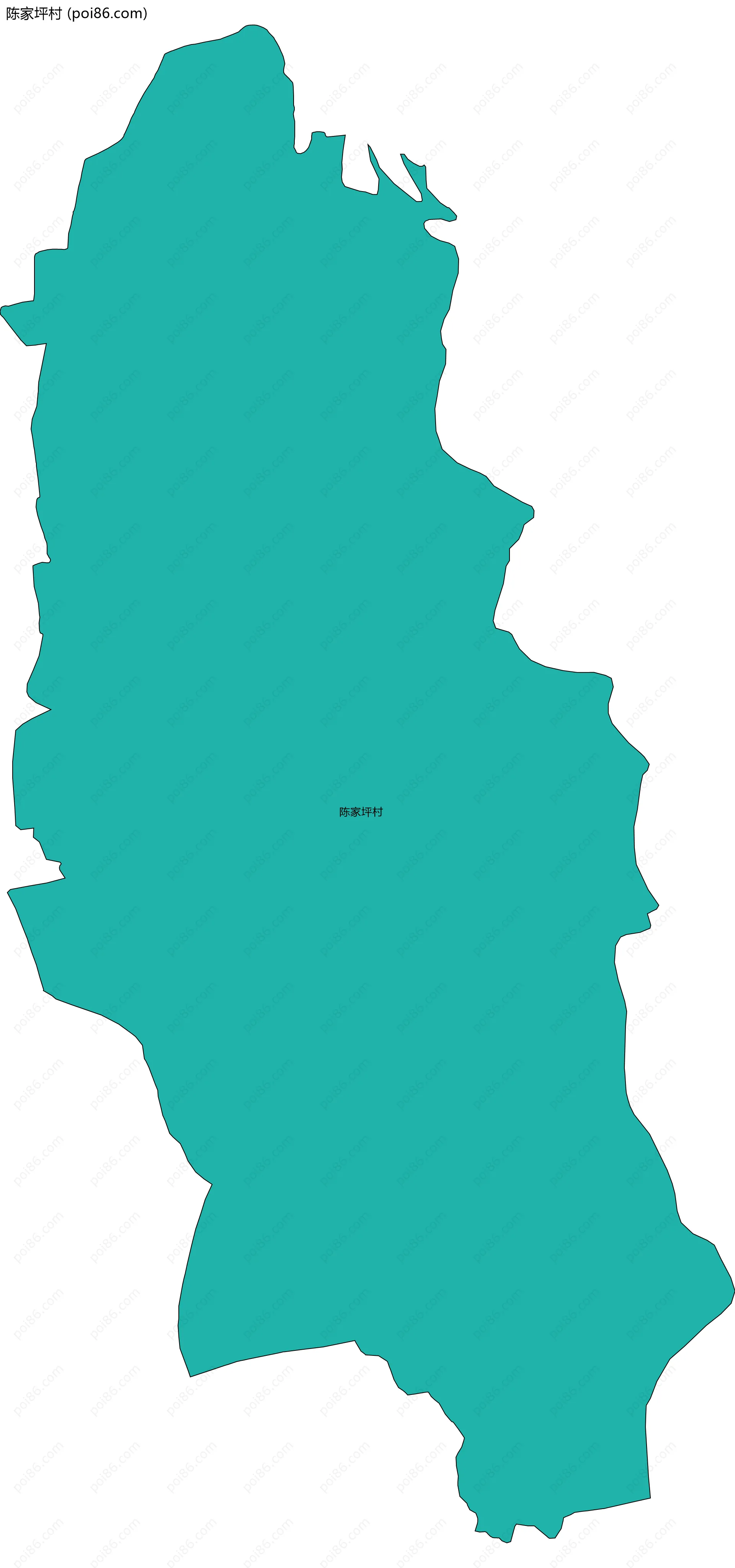 陈家坪村边界地图