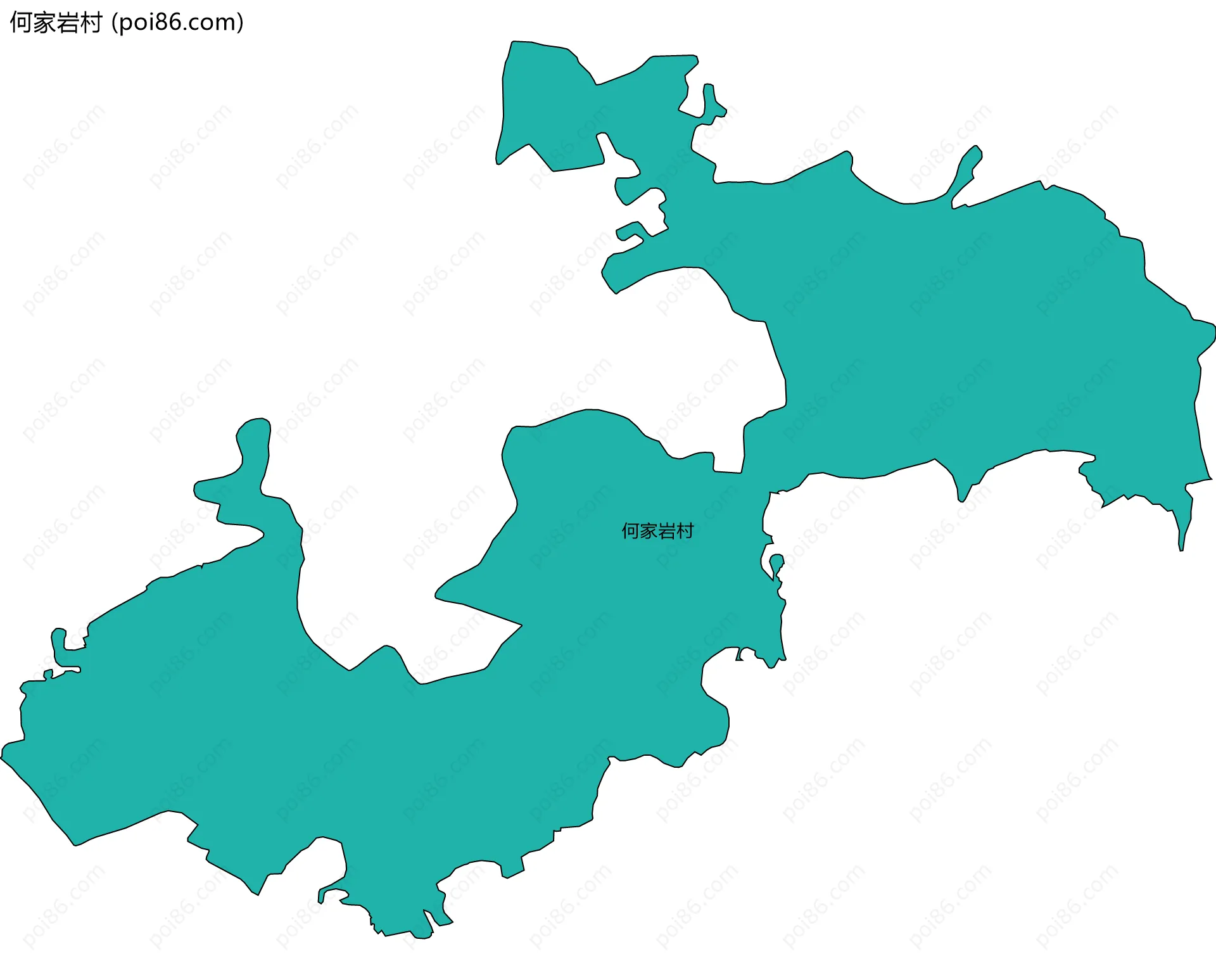 何家岩村边界地图