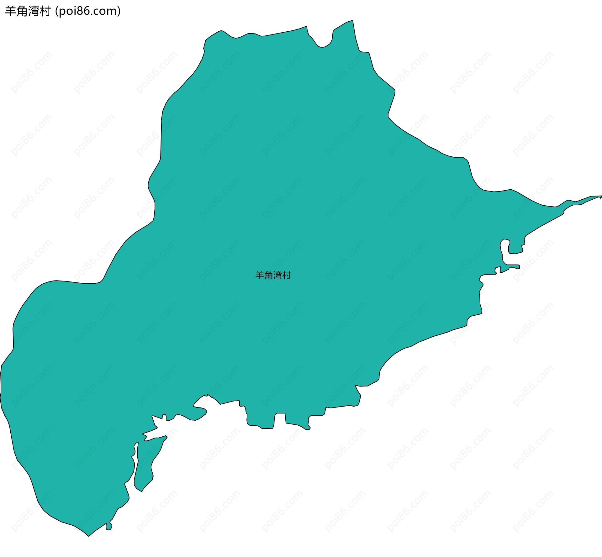 羊角湾村边界地图