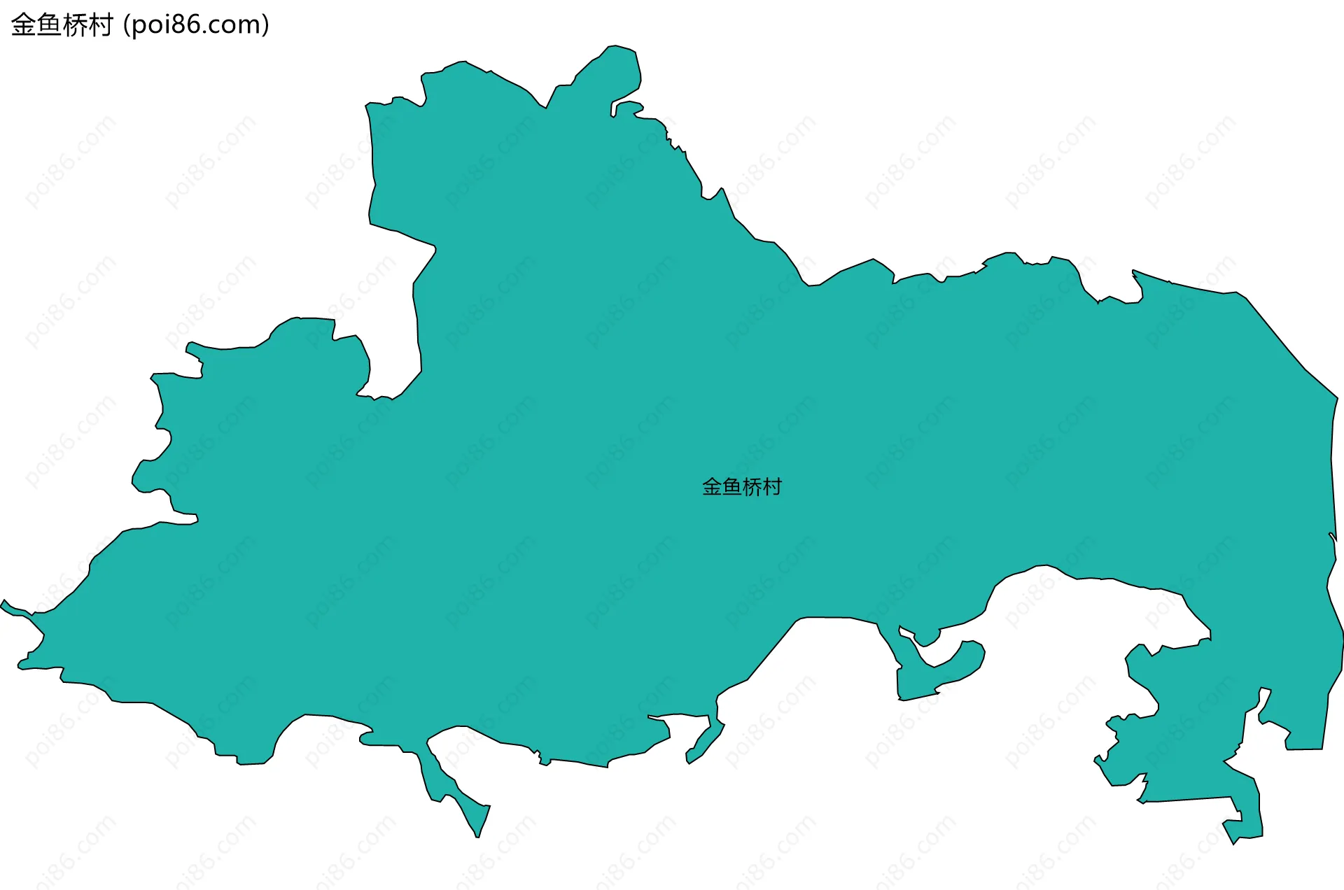 金鱼桥村边界地图