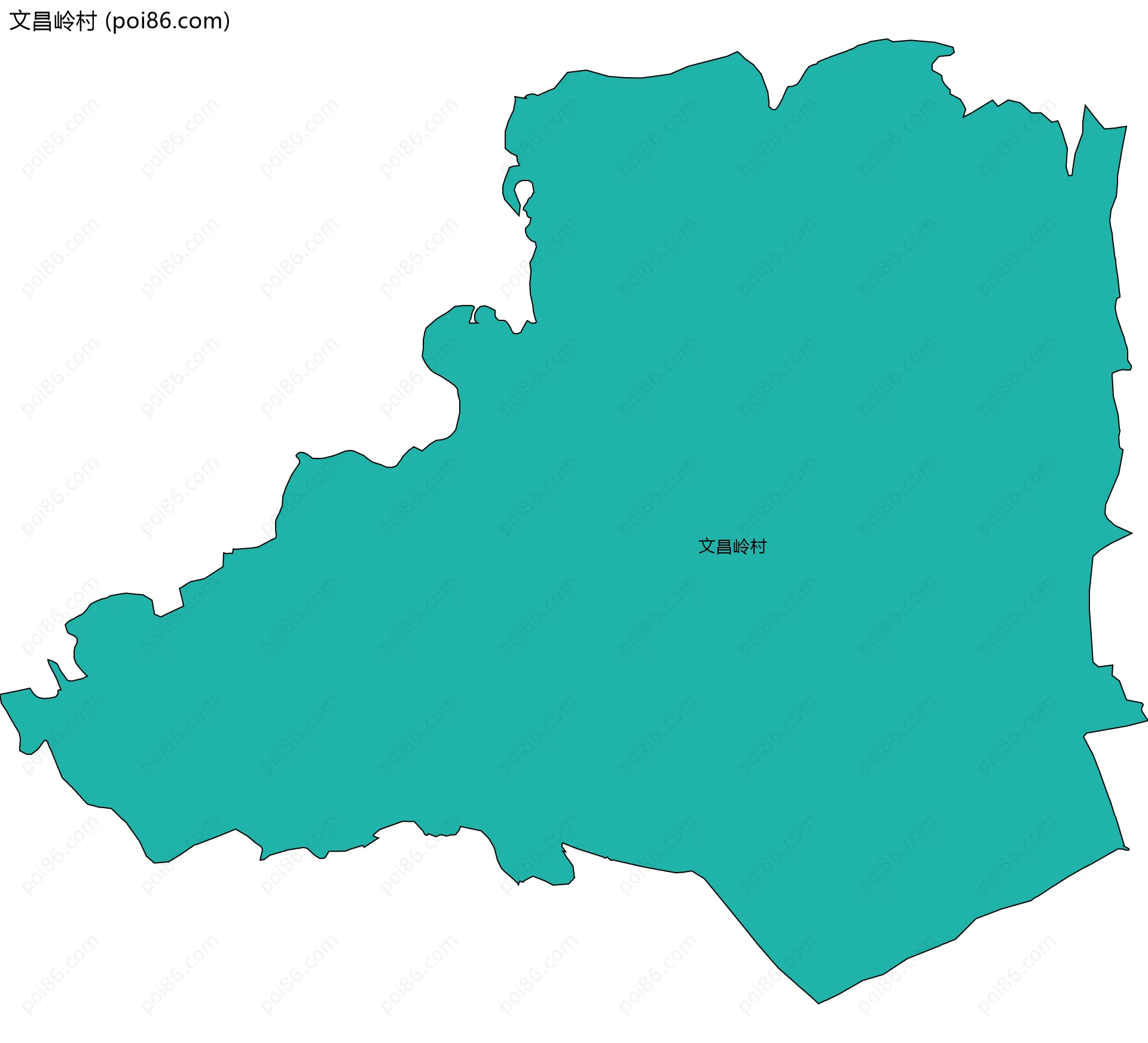 文昌岭村边界地图