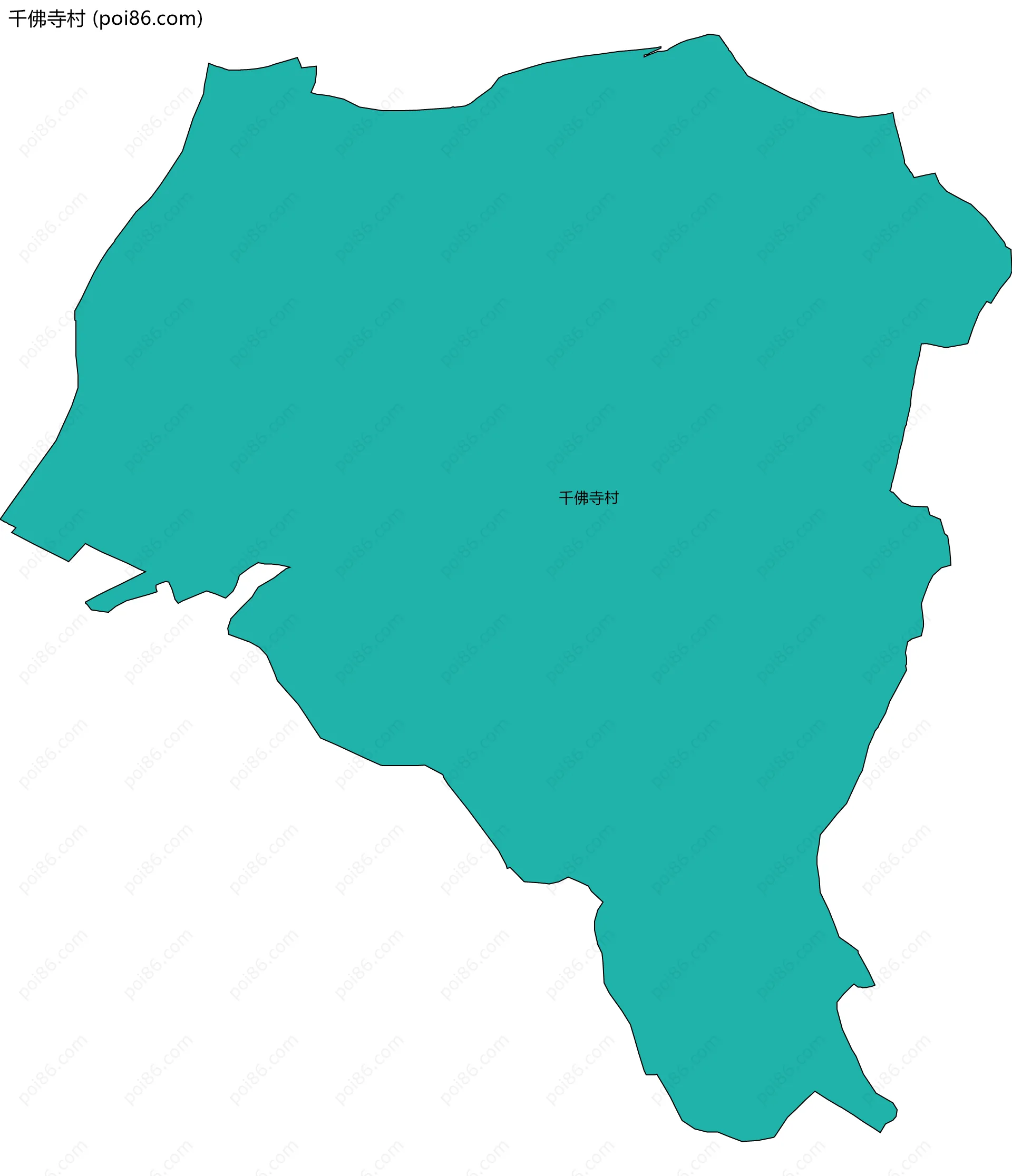 千佛寺村边界地图