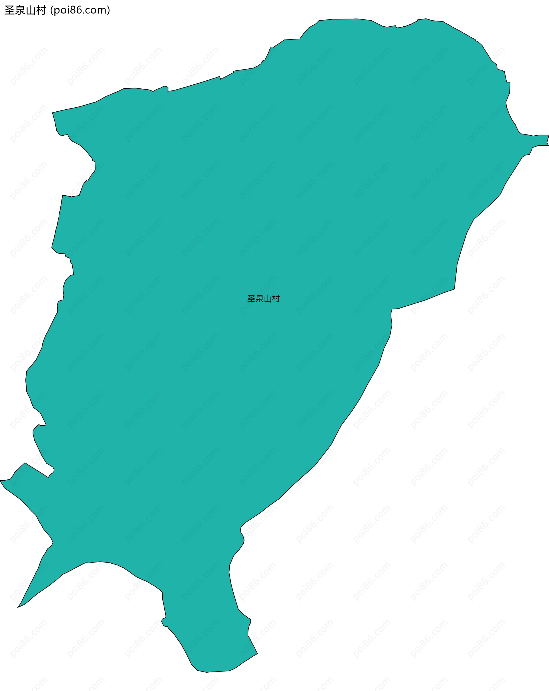 圣泉山村边界地图