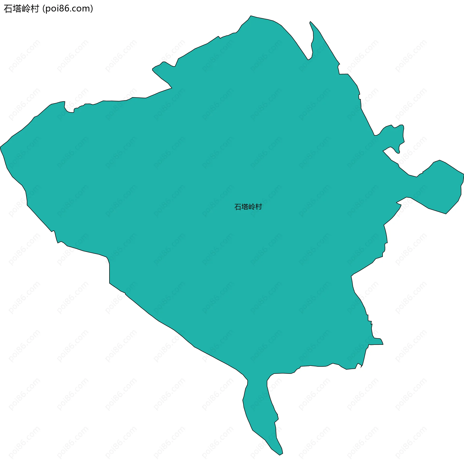 石塔岭村边界地图