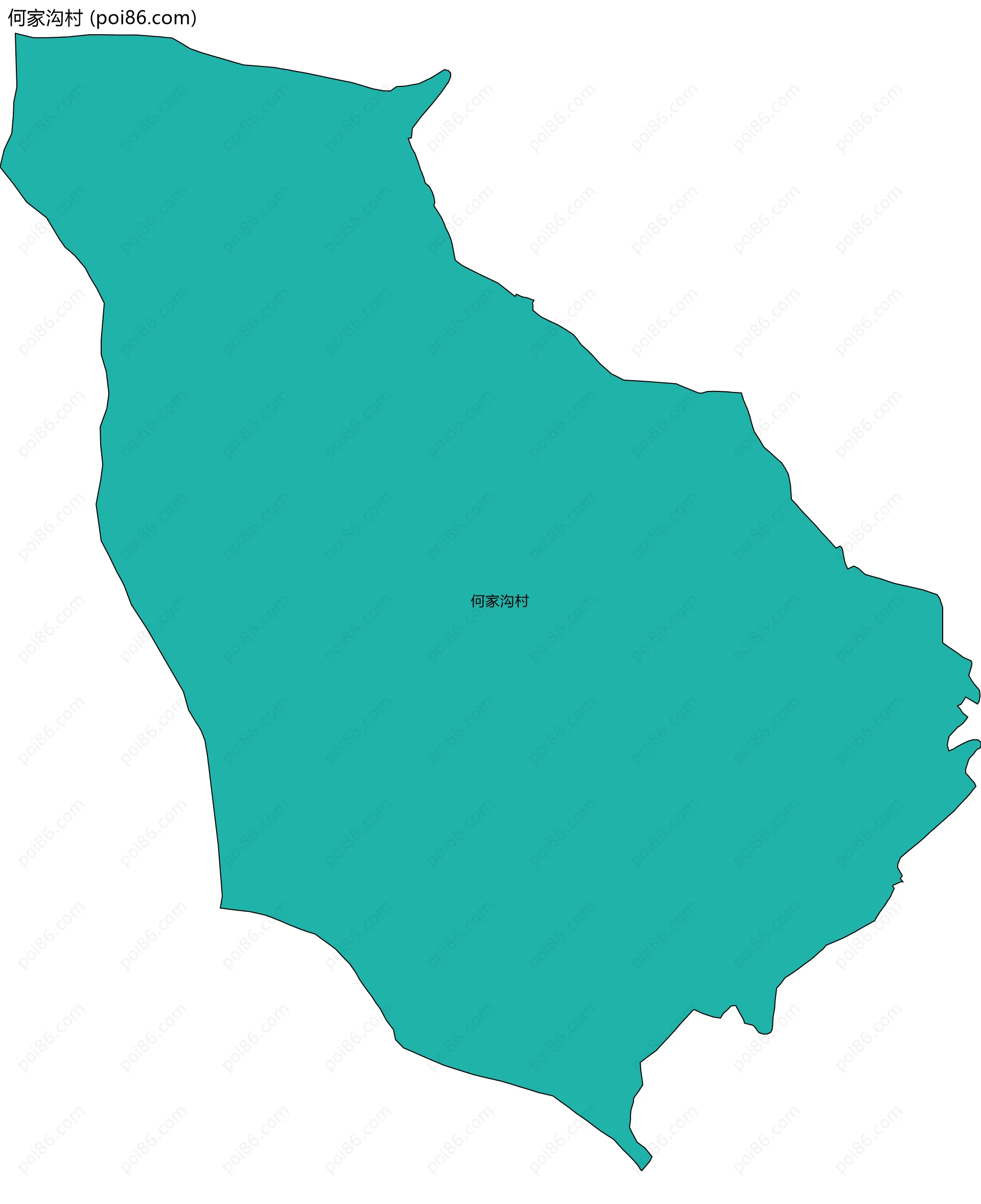 何家沟村边界地图