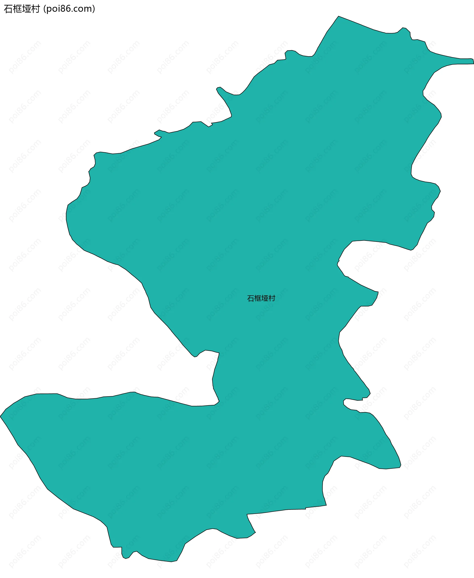 石框垭村边界地图