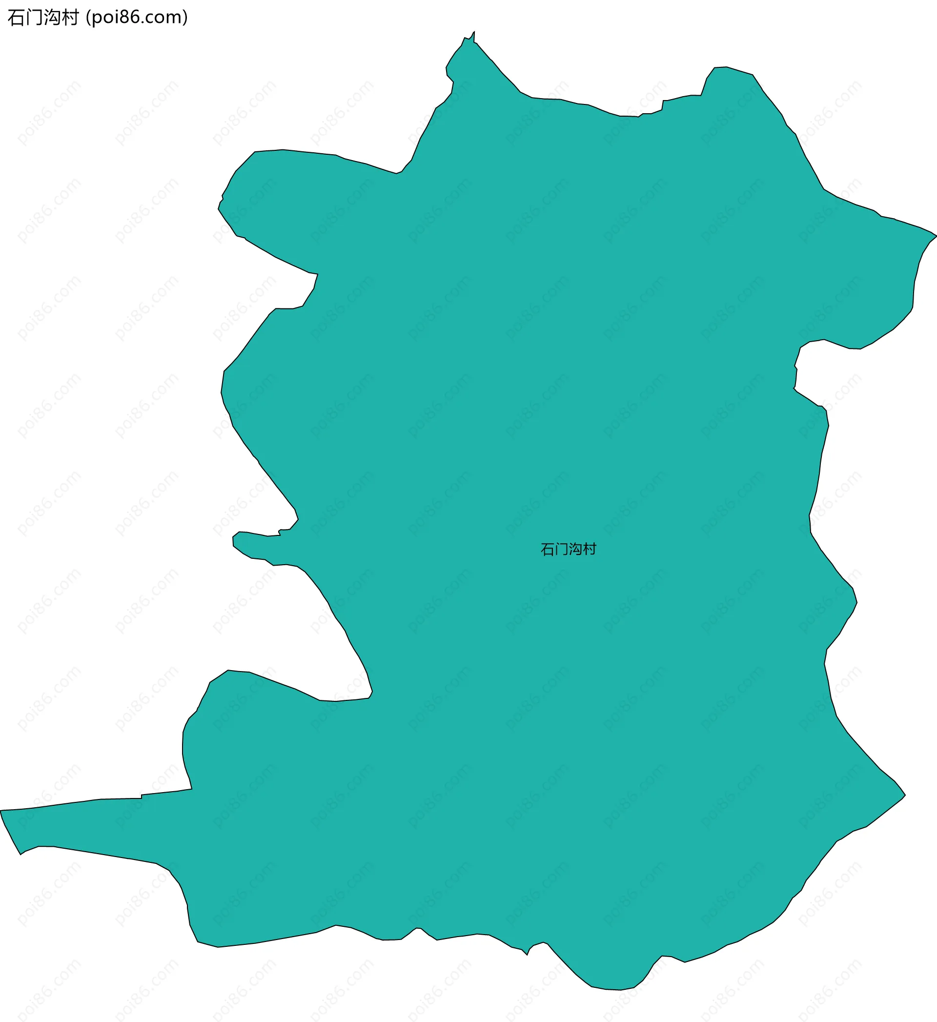 石门沟村边界地图