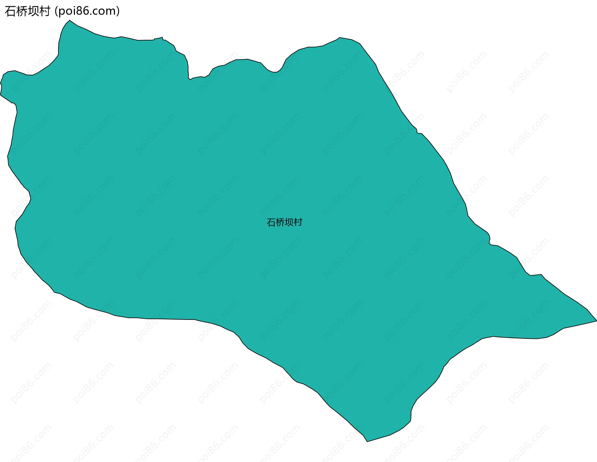 石桥坝村边界地图