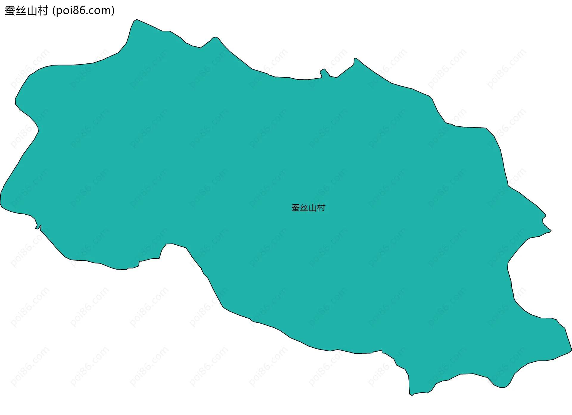 蚕丝山村边界地图