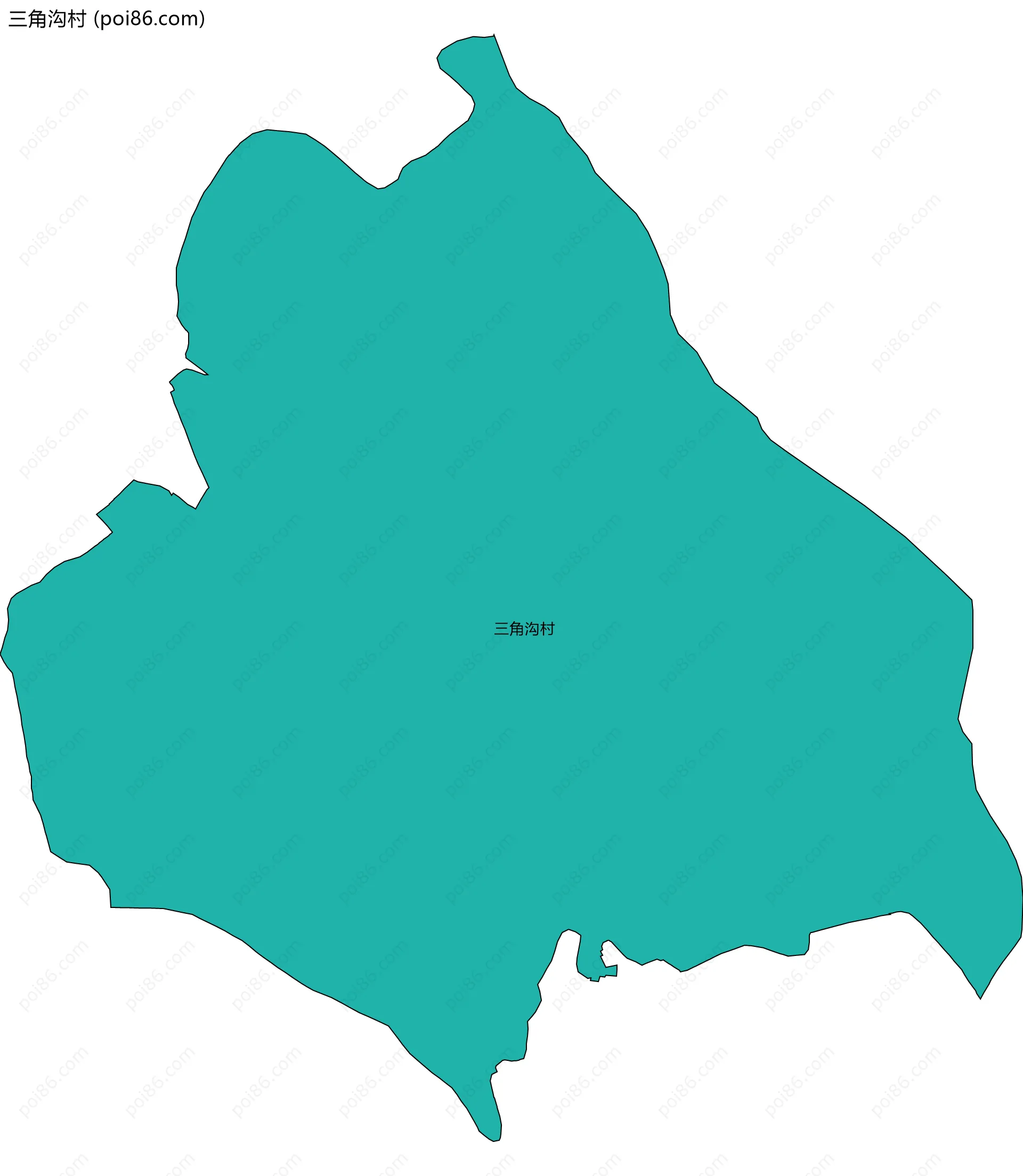 三角沟村边界地图