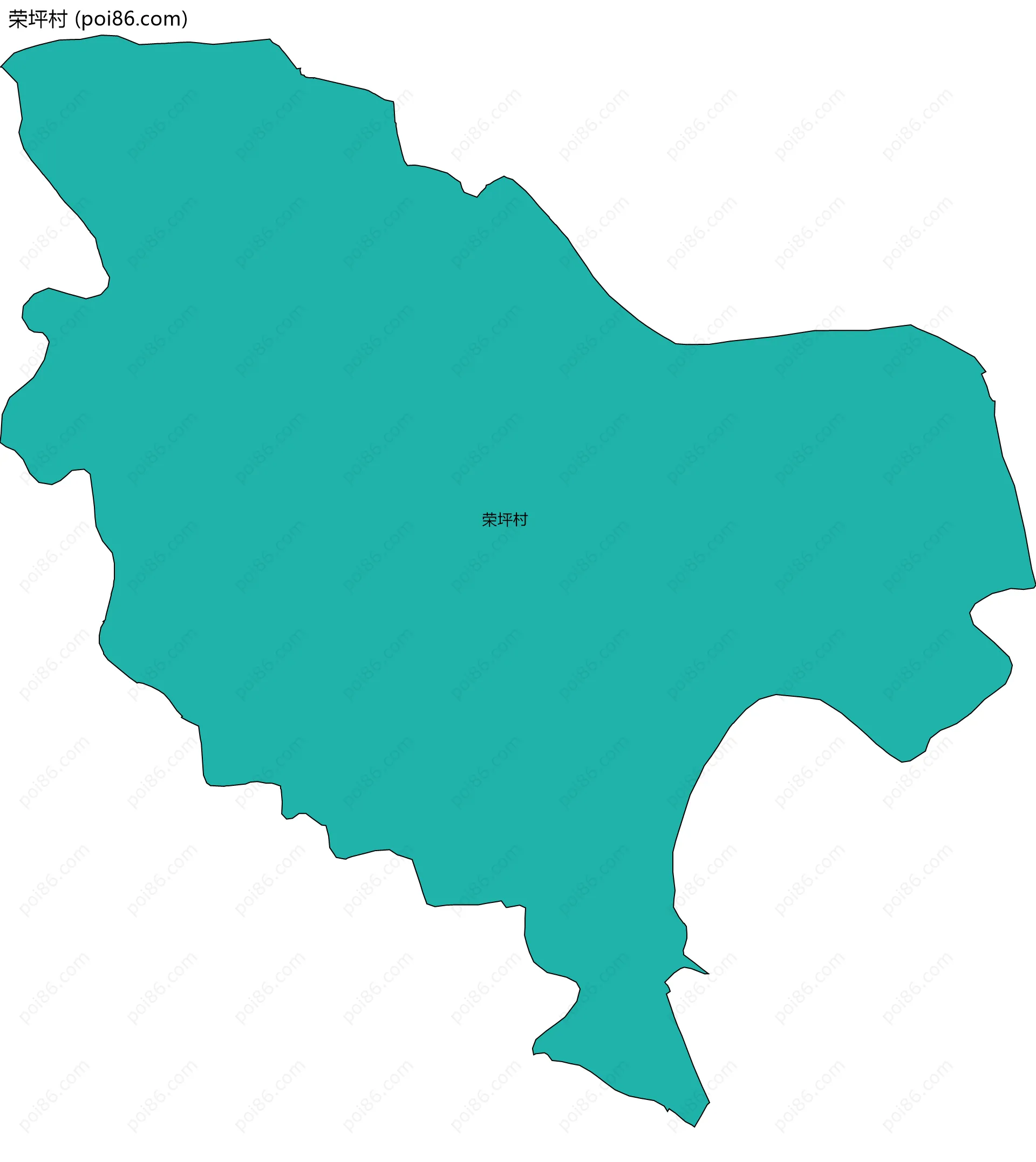 荣坪村边界地图