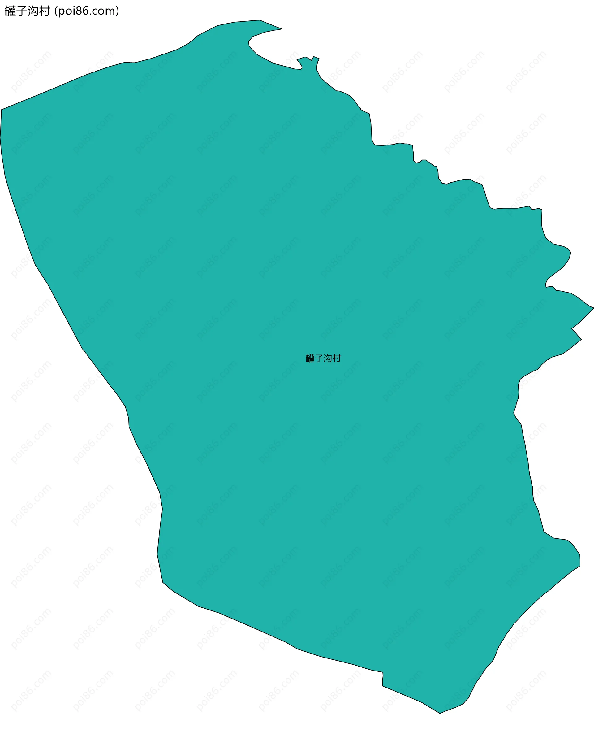 罐子沟村边界地图