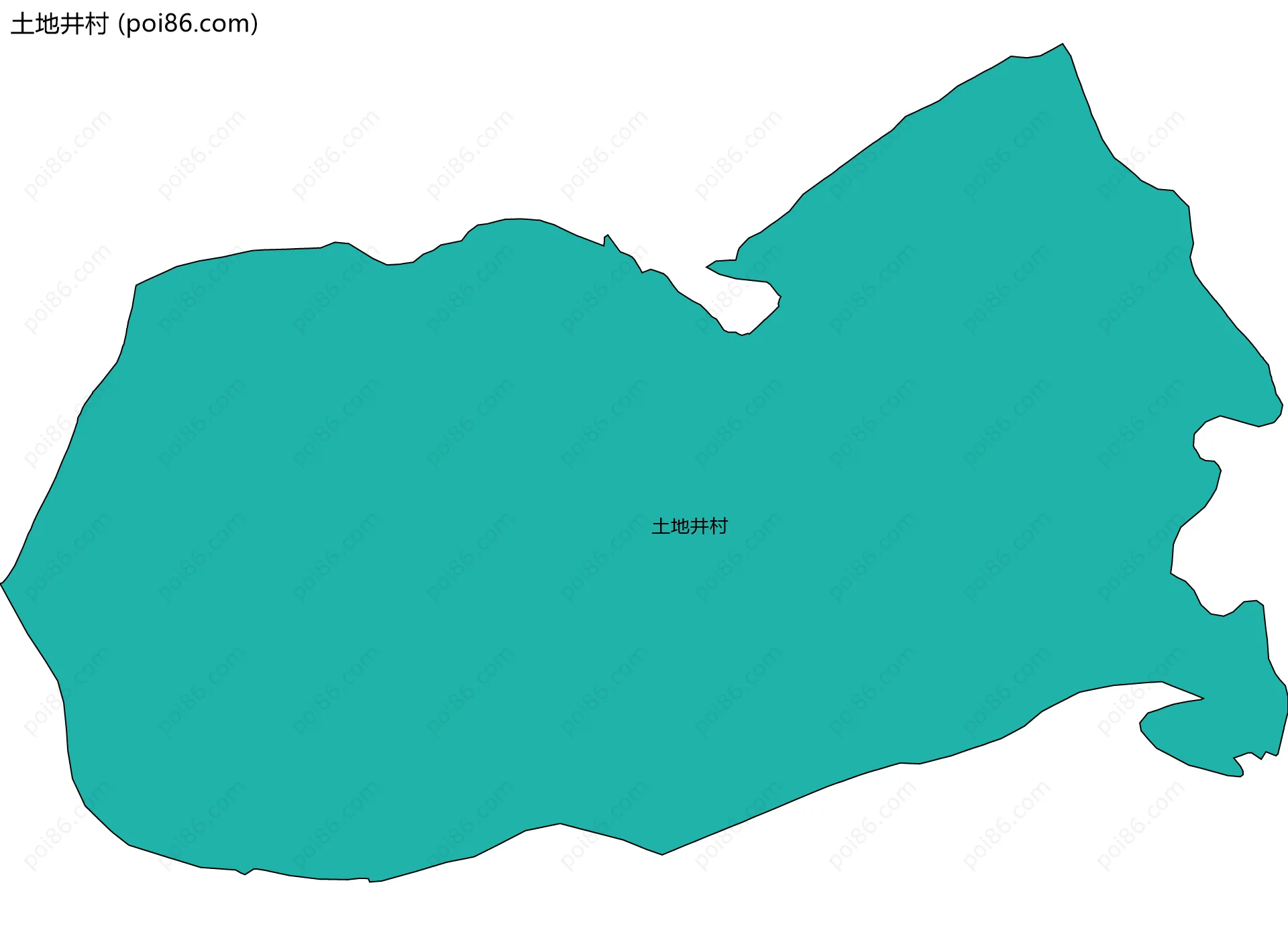 土地井村边界地图
