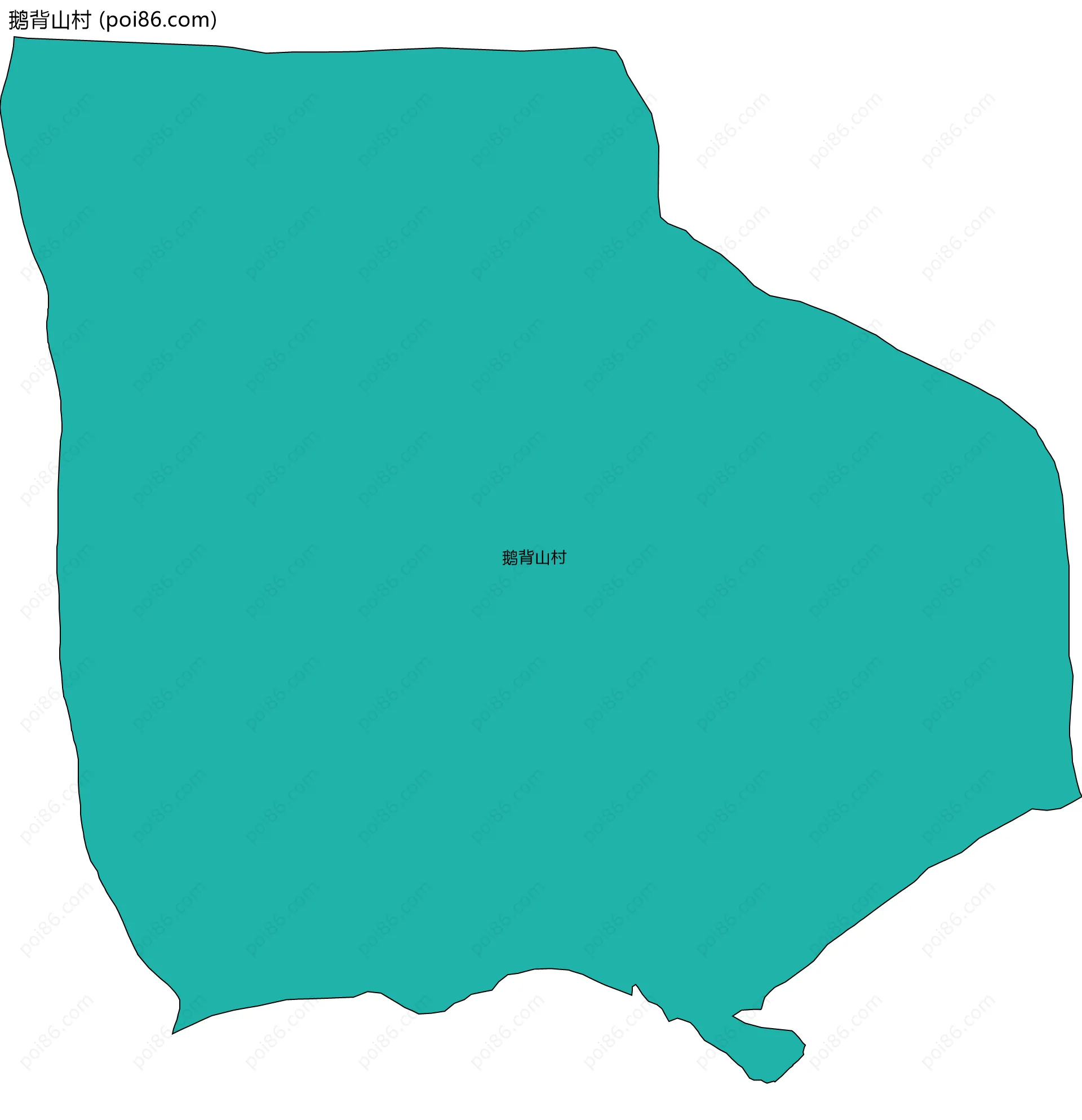 鹅背山村边界地图