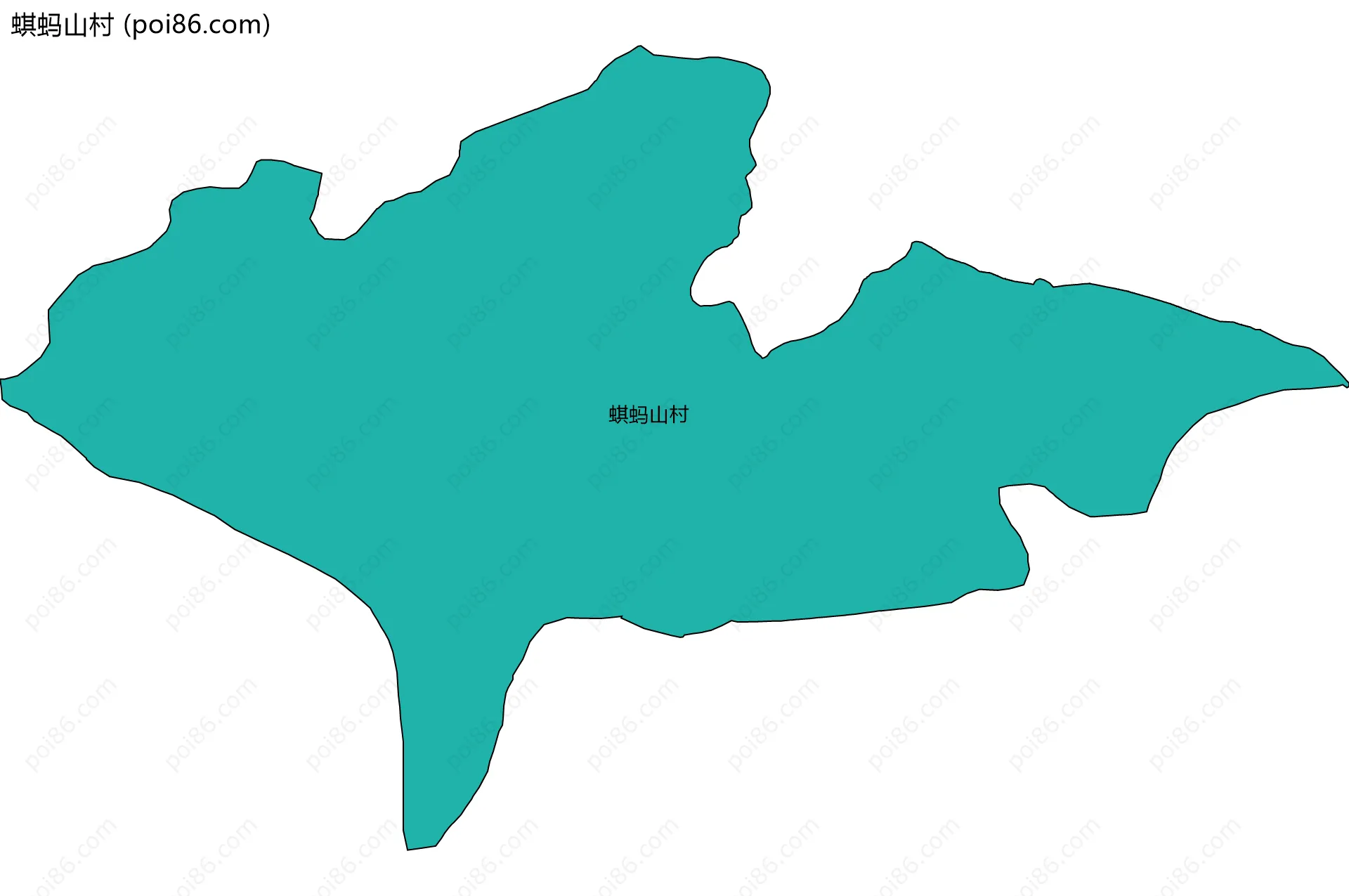 蜞蚂山村边界地图